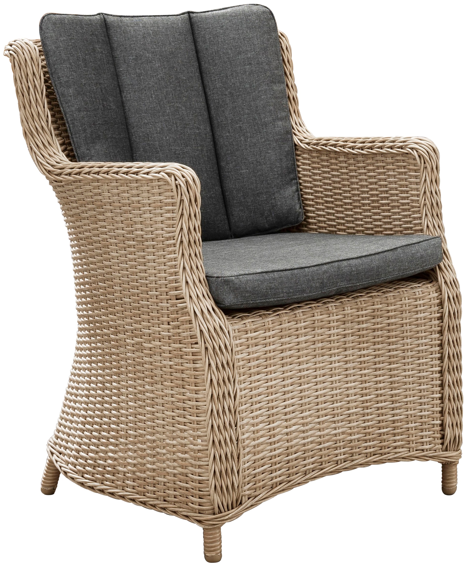 Destiny Gartensessel "LUNA" Set, 2 Stk. tlg. Aluminium, Polyrattan, inkl. Auflagen