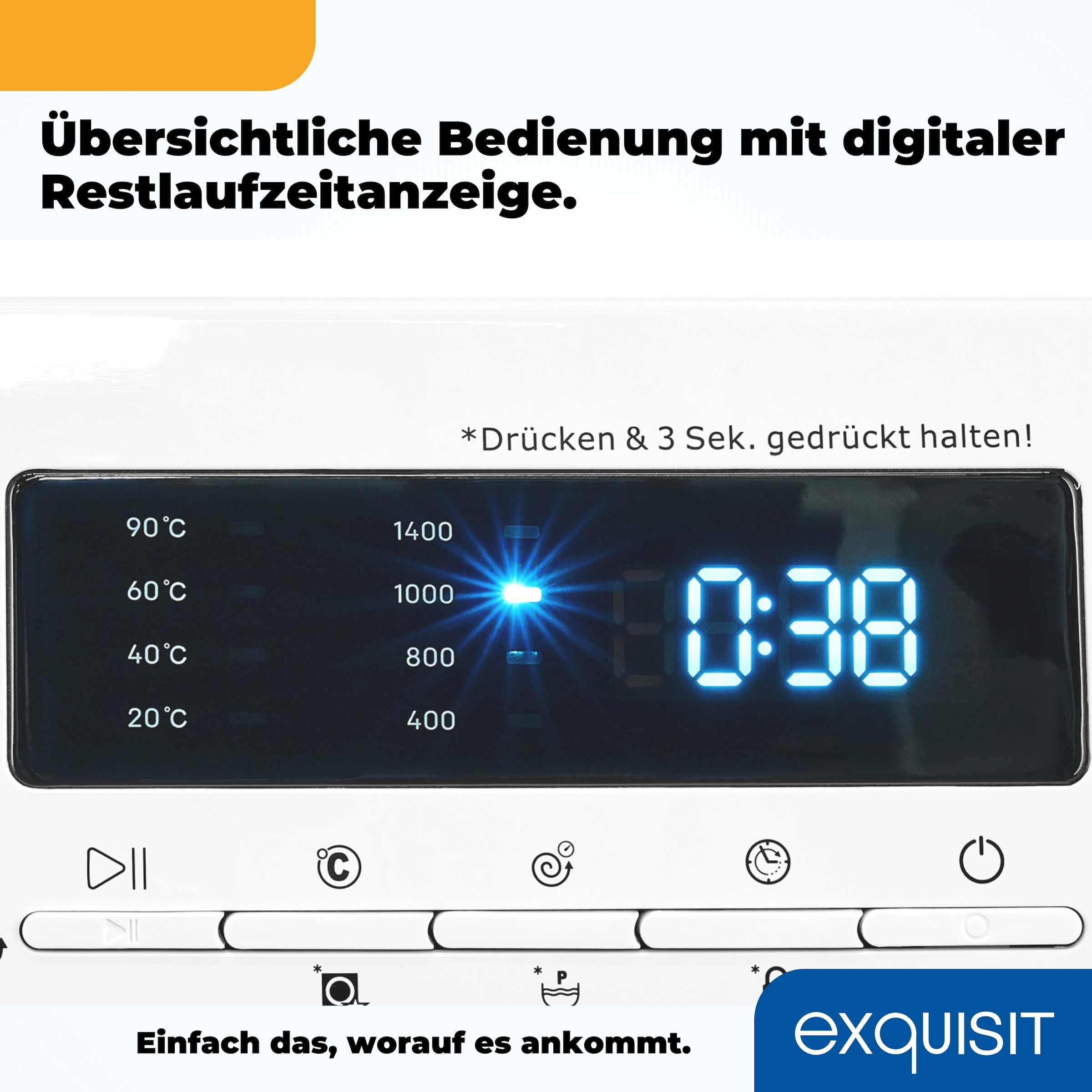 exquisit Waschmaschine »WA7014-020A«, 7 kg, 1400 U/min, Platz für 7,0 kg Wäsche