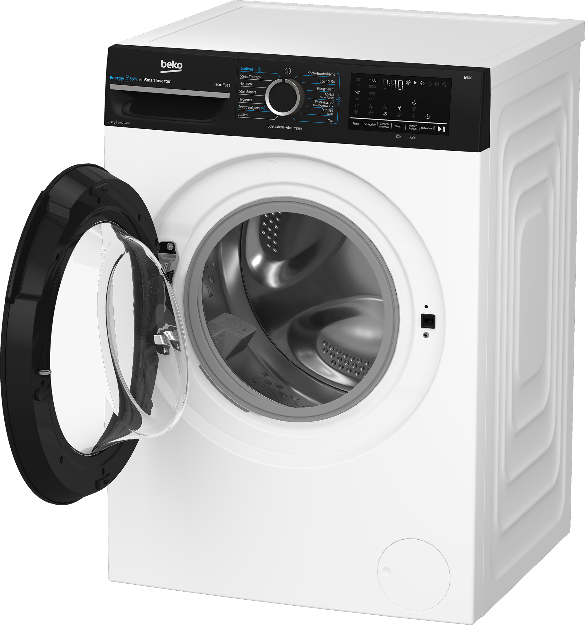 BEKO Waschmaschine »BM3WFU4941W«, 9 kg, 1400 U/min, Waschen mit EnergySpin: Bis zu 35 % Energie sparen – nicht nur in Eco