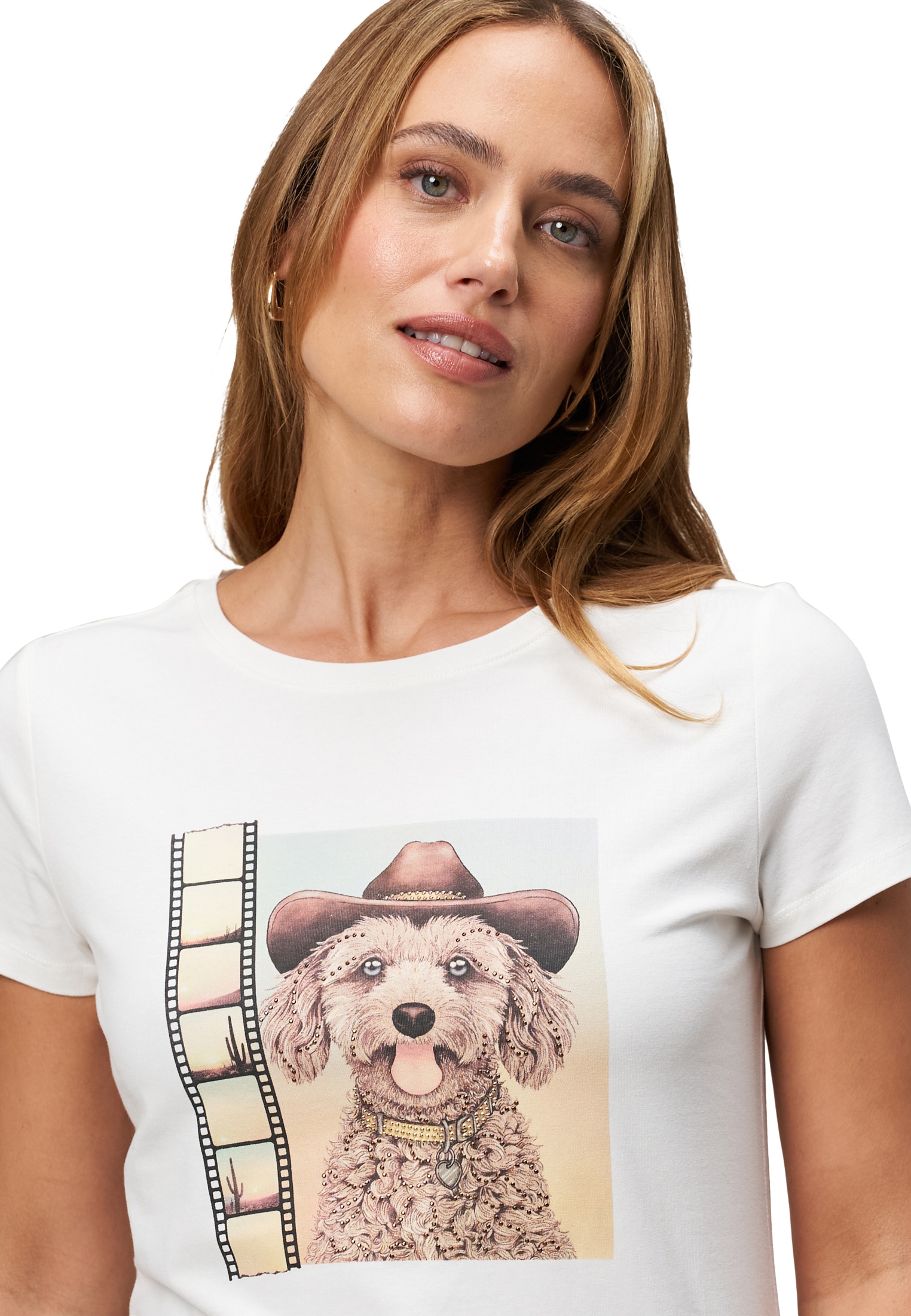 Zero Kurzarmshirt »T-Shirt mit Hundemotiv«