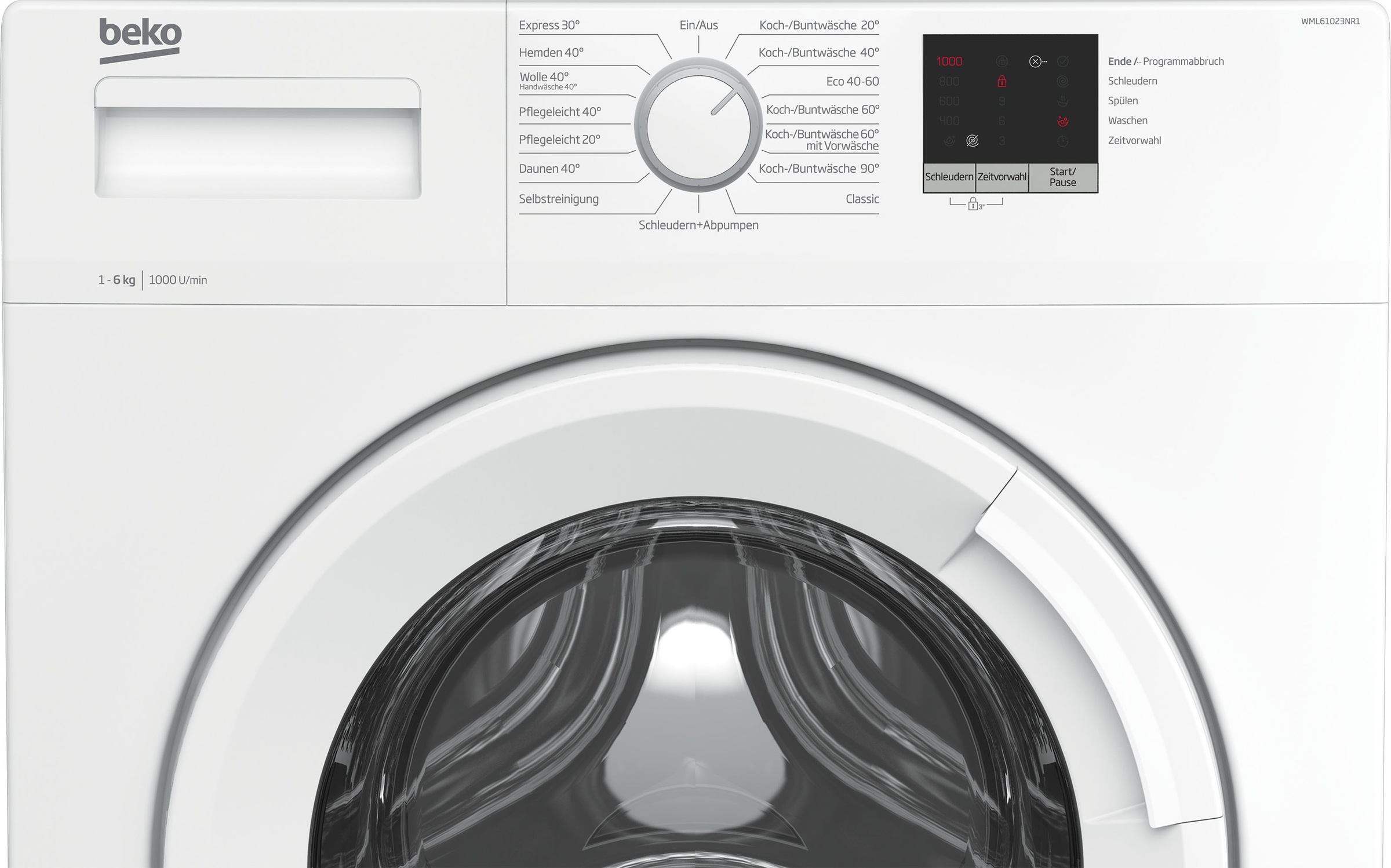 BEKO Waschmaschine »WML61023NR1«, WML61023NR1, 6 kg, 1000 U/min mit 3  Jahren XXL Garantie