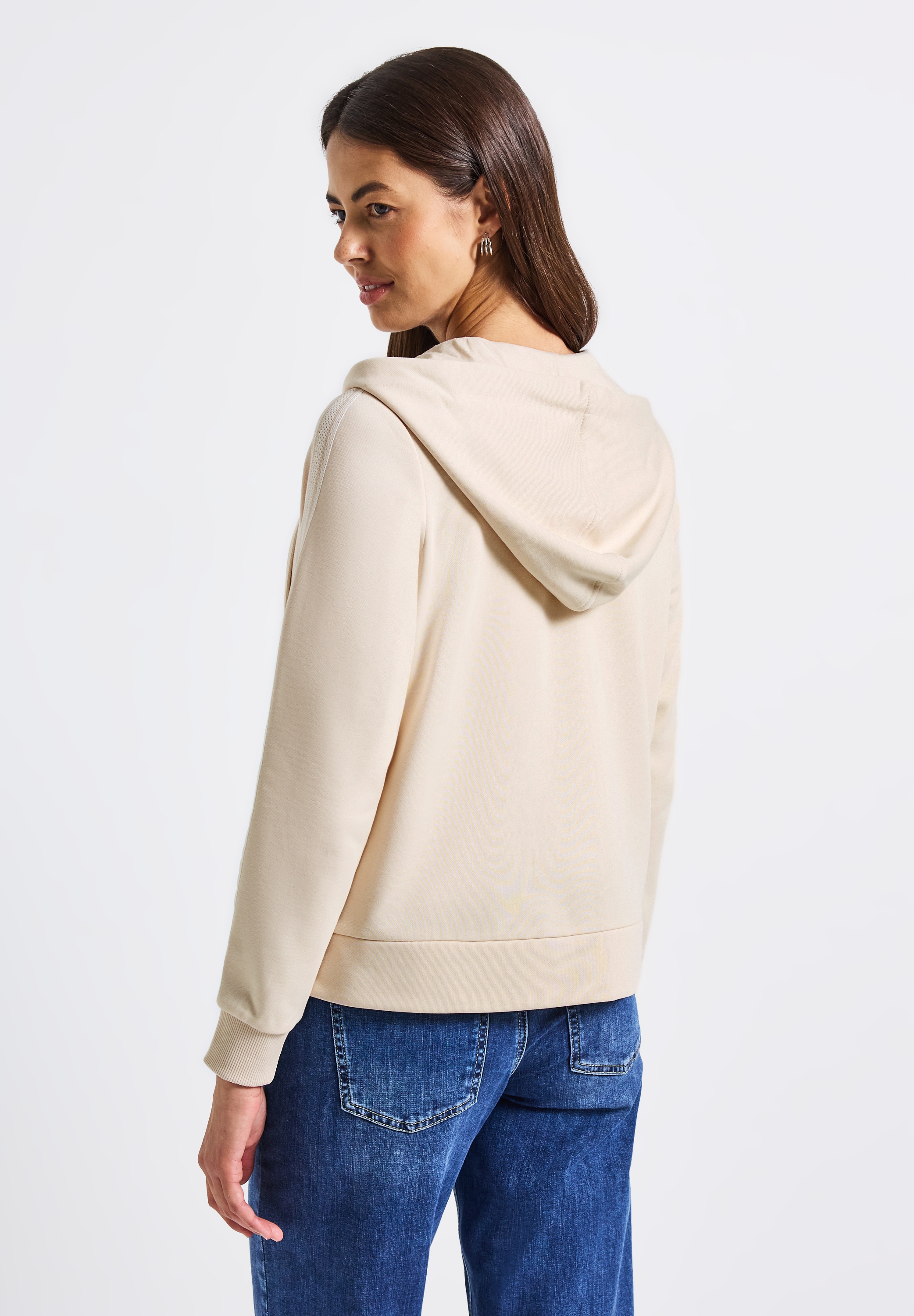 STREET ONE Kapuzensweatshirt mit Gallon Streifen