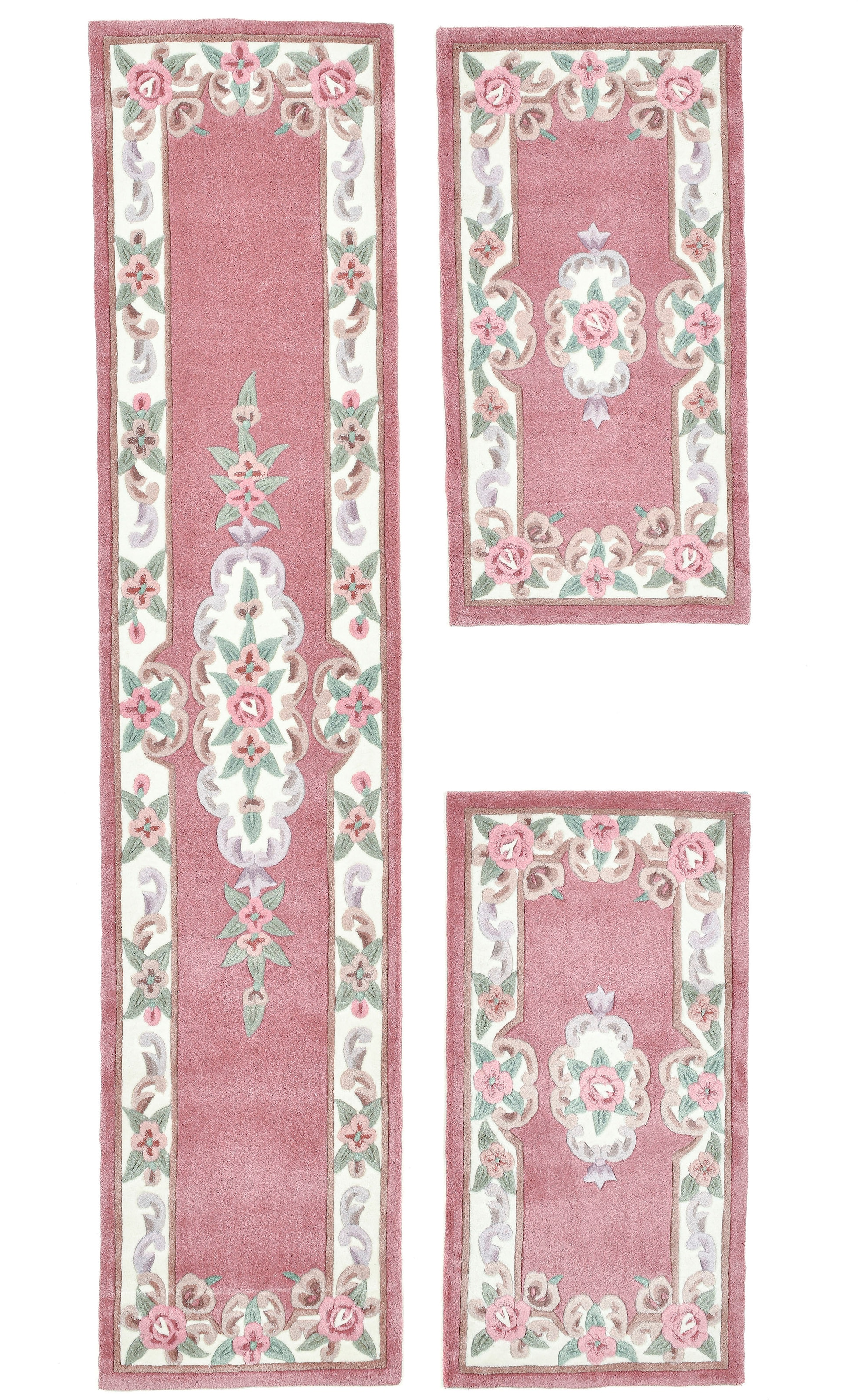 THEKO Bettumrandung »Ming«, (3 tlg.), Bettvorleger, Läufer-Set, hochwertiges Acrylgarn, florales Design