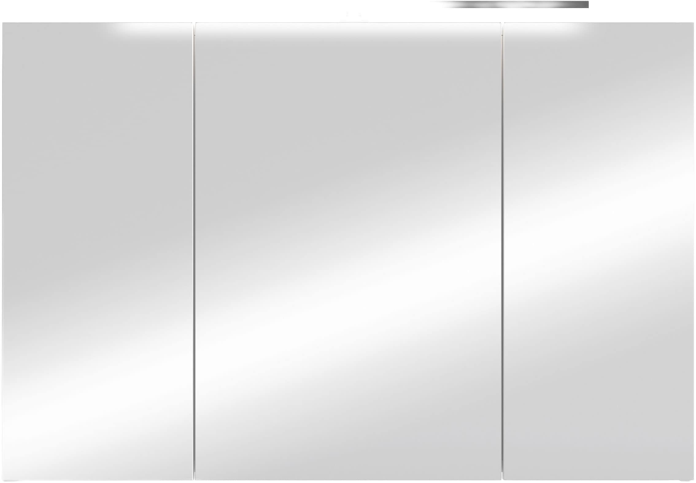 byLIVING Spiegelschrank »Serie Spree, in vielen Breiten erhältlich« Soft-Close, LED Beleuchtung mit Schalter- und Steckdosenbox