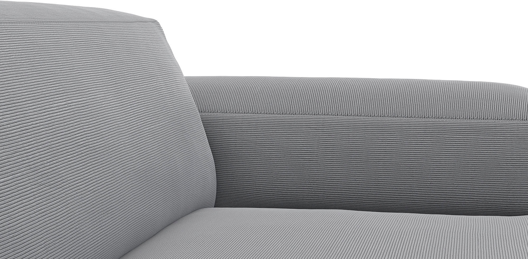 FLEXLUX Ecksofa »Lucera Chaislongue rechts oder links, L-Form, bequem«, modern & anschmiegsam, Kaltschaum, Stahl-Wellenunterfederung