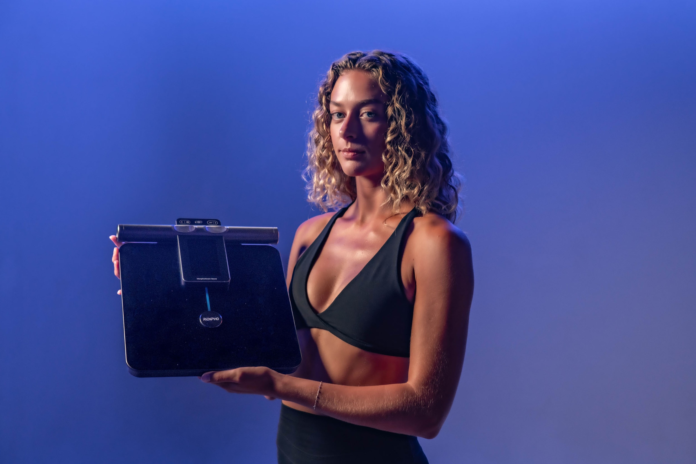 Renpho Körper-Analyse-Waage »MSC04 Morphoscan Nova« Baby-/Athletenmodus, ausziehbarer Griff, Handmessung, Sprachführung