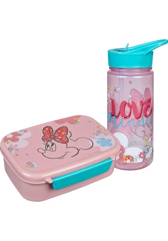 Lunchbox »Brotzeitdose & Trinkflasche, Minnie Mouse«, (Set, 2 tlg.)