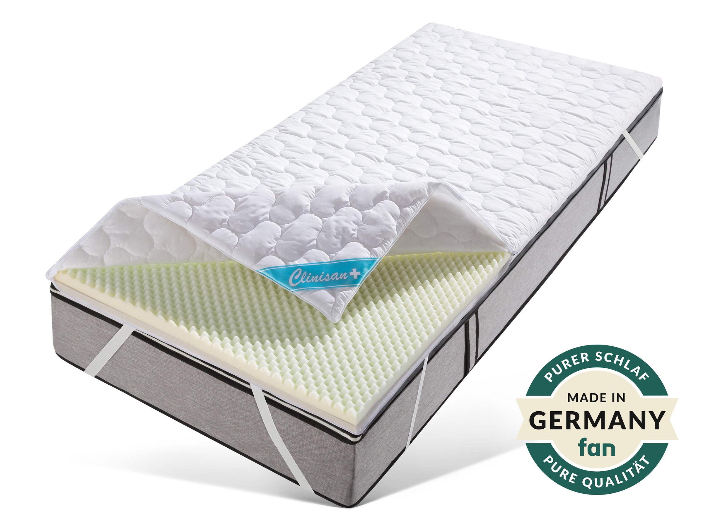 fan Topper "Clinisan Punktoflex, Bezug kochfest 95" kochfester Bezug - Druckentlastung durch Noppen-Struktur