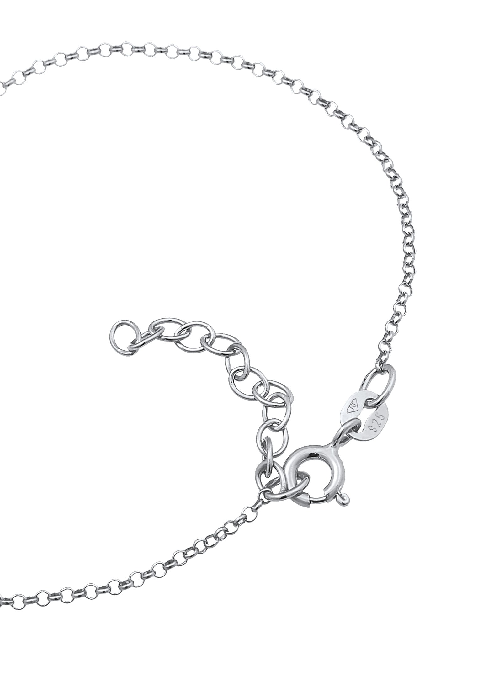 Elli Armkette »Armband Buchstaben Initialen Anhänger M 925 Silber«