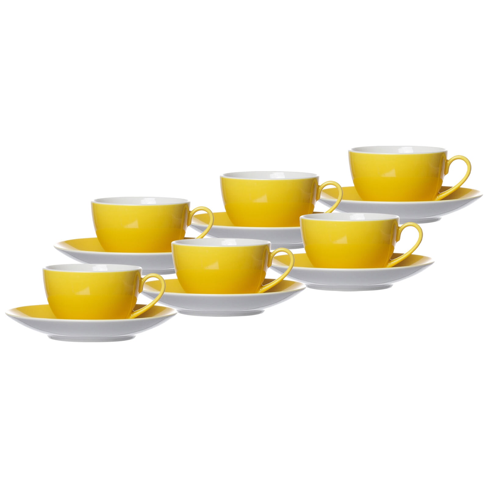 Ritzenhoff & Breker Kaffeetassen mit Untertassen Doppio 200 ml 6er Set