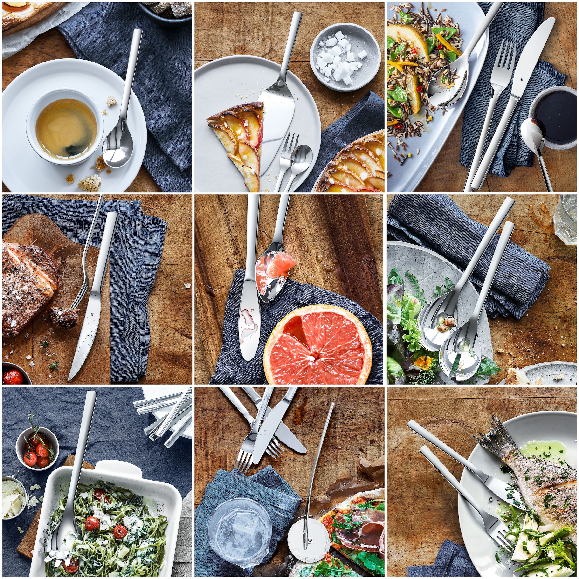 WMF Obstmesser »Nuova« für 2 Personen, 18 cm, Wellenschliff, Cromargan Edelstahl rostfrei