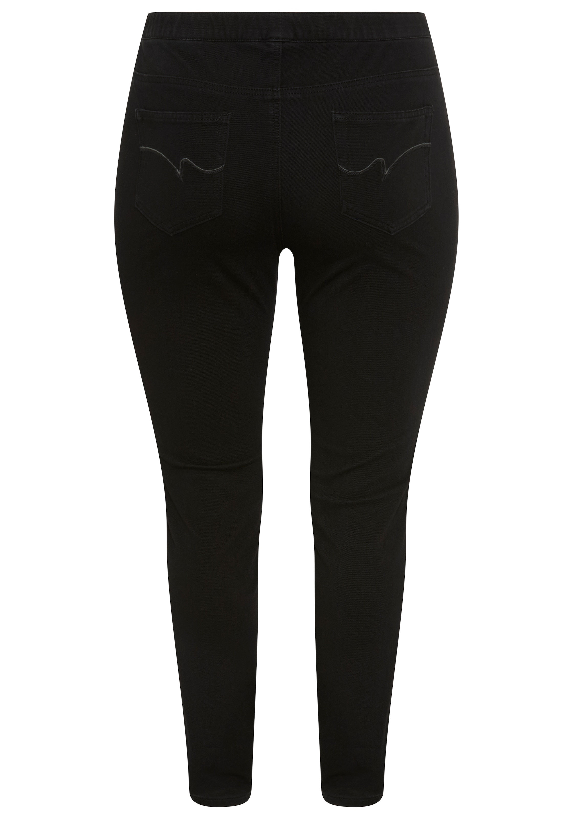 Laura Scott CURVE Jeansjeggings »Große Größen, im 4 Way Stretch, Quer- und Längselastisch« mit Eingrifftaschen, Gesäßtaschen und Coinpocket, lange Schnittform