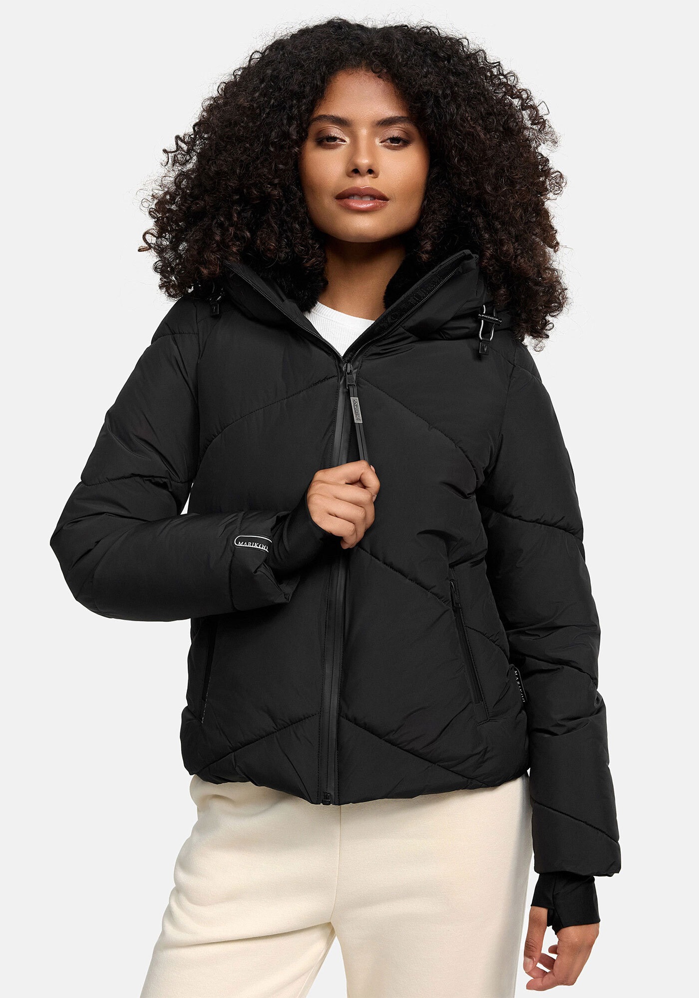 Marikoo Winterjacke »Marikoo Simaraa kurze Damen Winter Steppjacke N007«