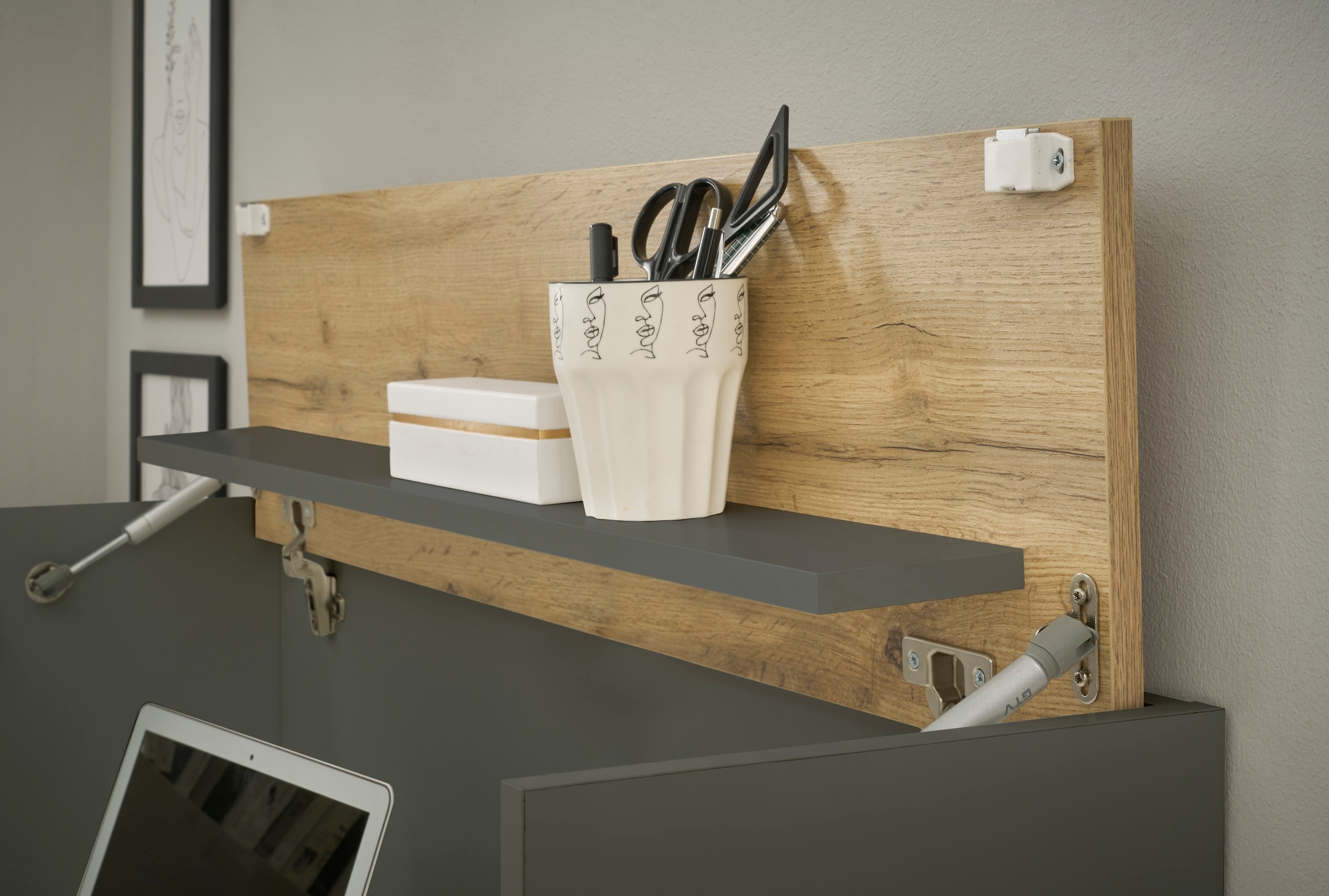 INOSIGN Büromöbel-Set »CiTY/GiRON«, (Set, 5 tlg.), Home Office, Wandsekretär