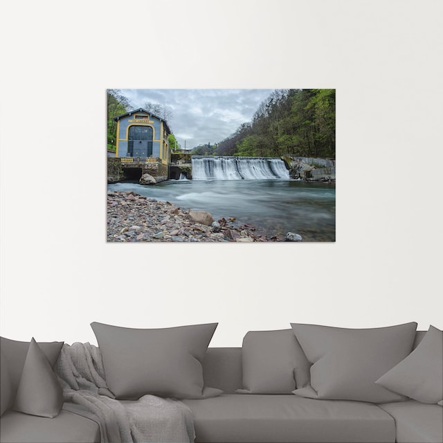 Artland Wandbild »Schleusenhaus in Guipuzcoa«, Wasserfallbilder, (1 St.),  als Alubild, Leinwandbild, Wandaufkleber oder Poster in versch. Größen  bequem bestellen