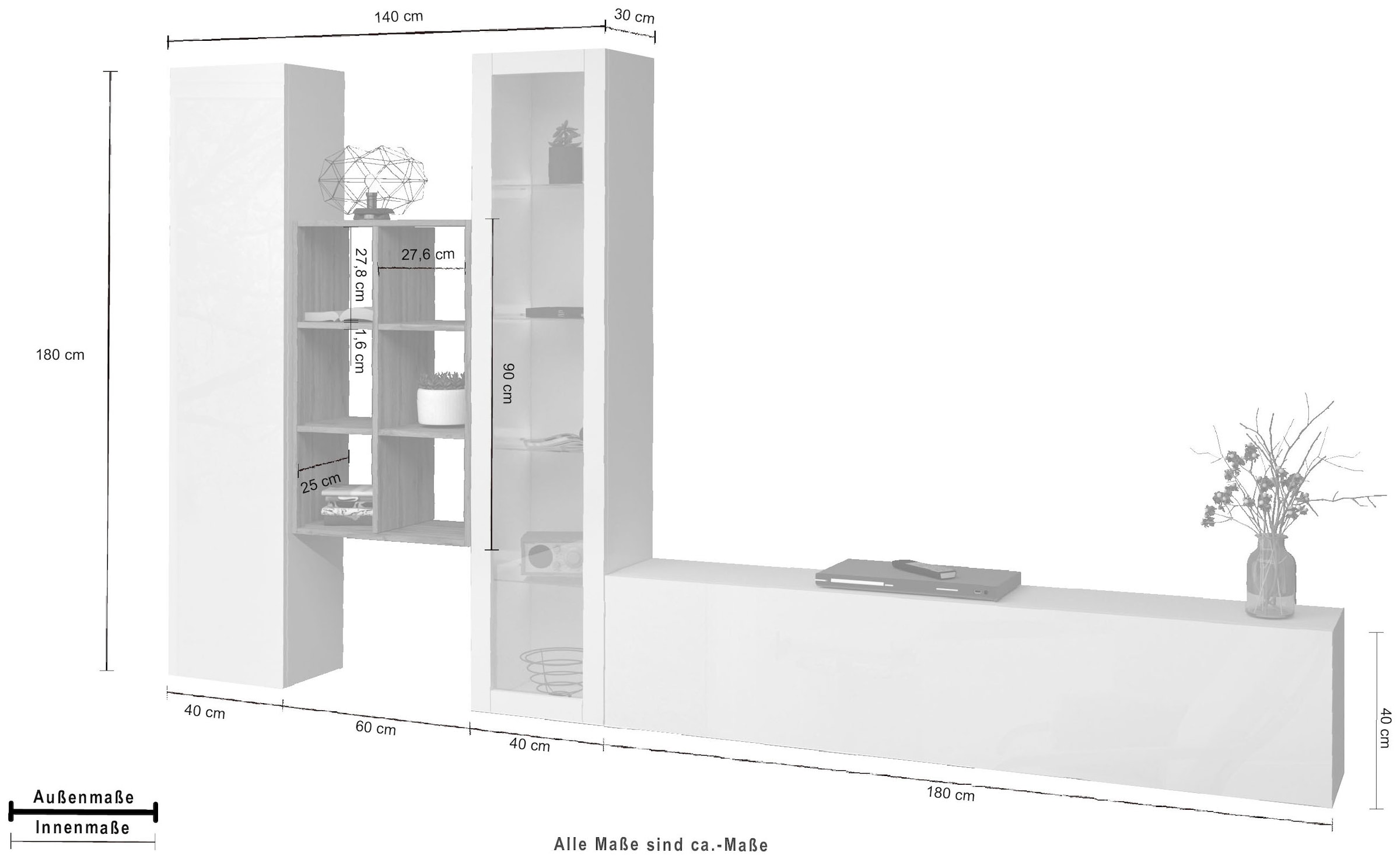 Home affaire Wohnwand »Maruska« 1 Stk. tlg.