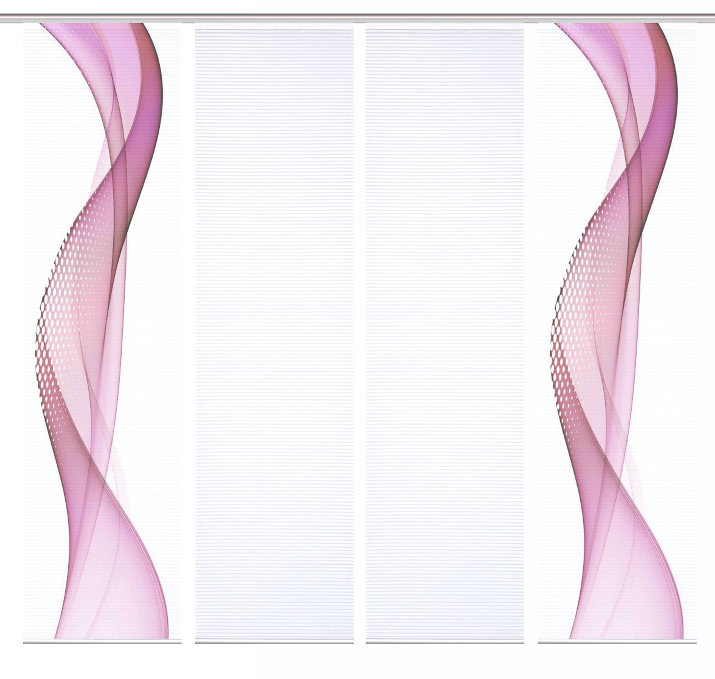 HOME in green Schiebegardine »NEVOLA« Paneelwagen 4 Stk. tlg. SET DIGITALDRUCK,BAMBUSOPTIK RECYCELT