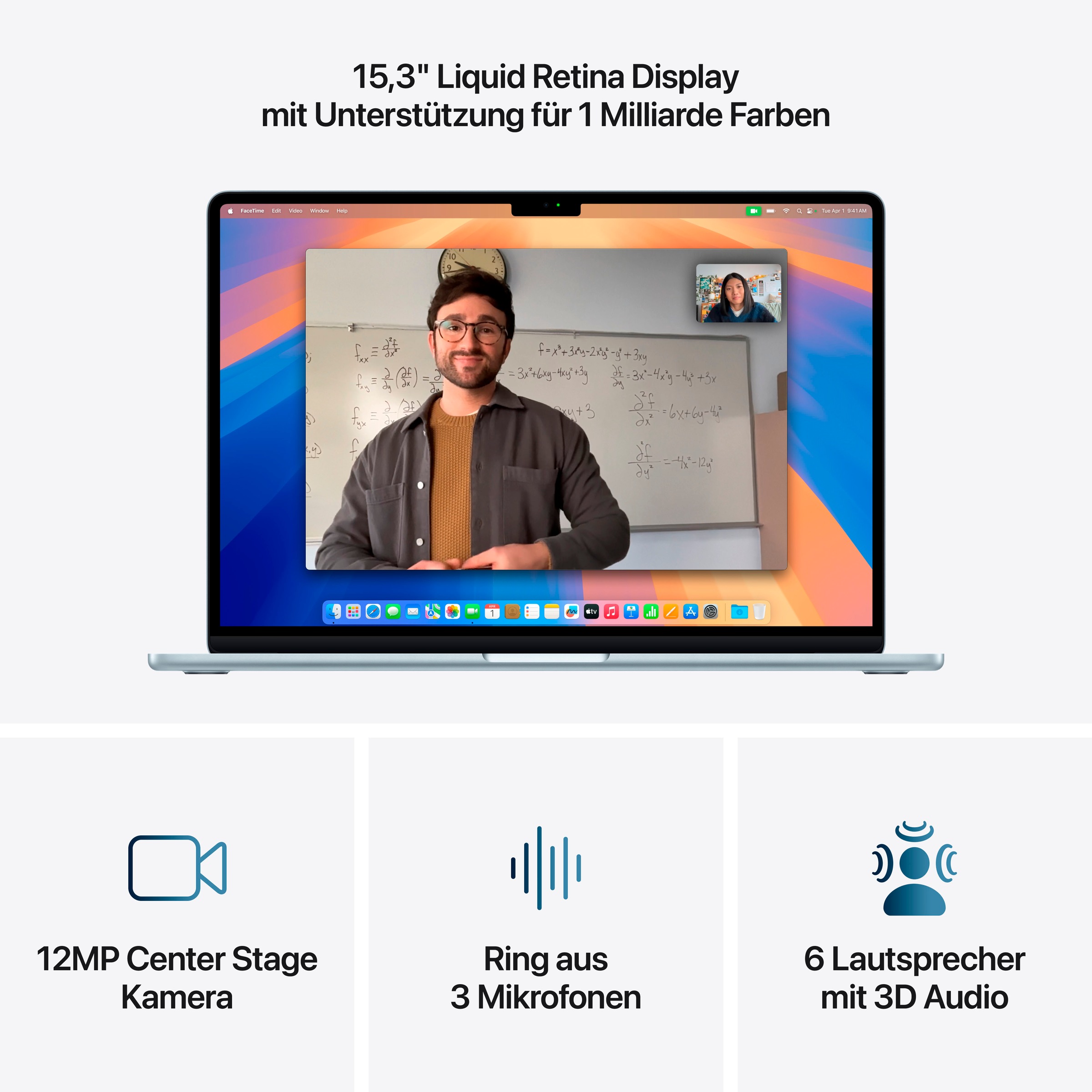 Apple Notebook »MacBook Air 15" (2025)«, 38,86 cm, / 15,3 Zoll, Apple, M4, 10-Core GPU, 256 GB SSD