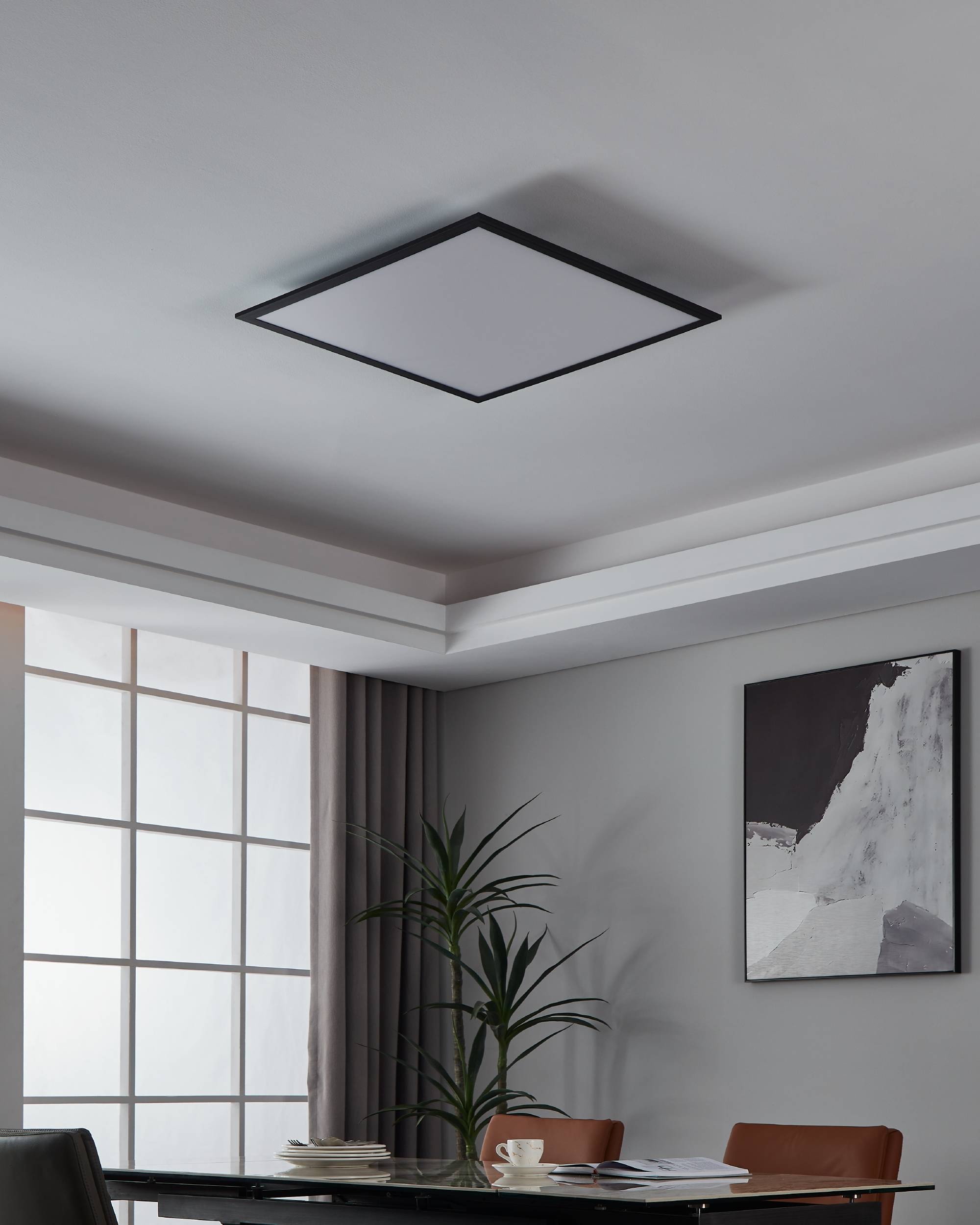 EGLO Deckenleuchte »SALOBRENA-Z« LED-Modul 1 Stk. warmweiß - kaltweiß App/Sprachsteuerung Alexa, 59,5x59,5x5cm, exkl. Fernbedienung