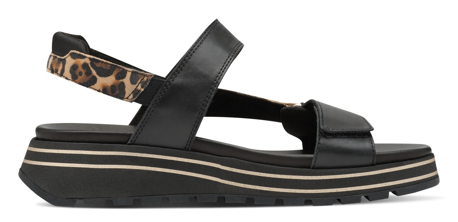 Tamaris Keilsandalette  , Trekkingsandale, Riemchensandale mit verstellbaren Klettverschlüssen