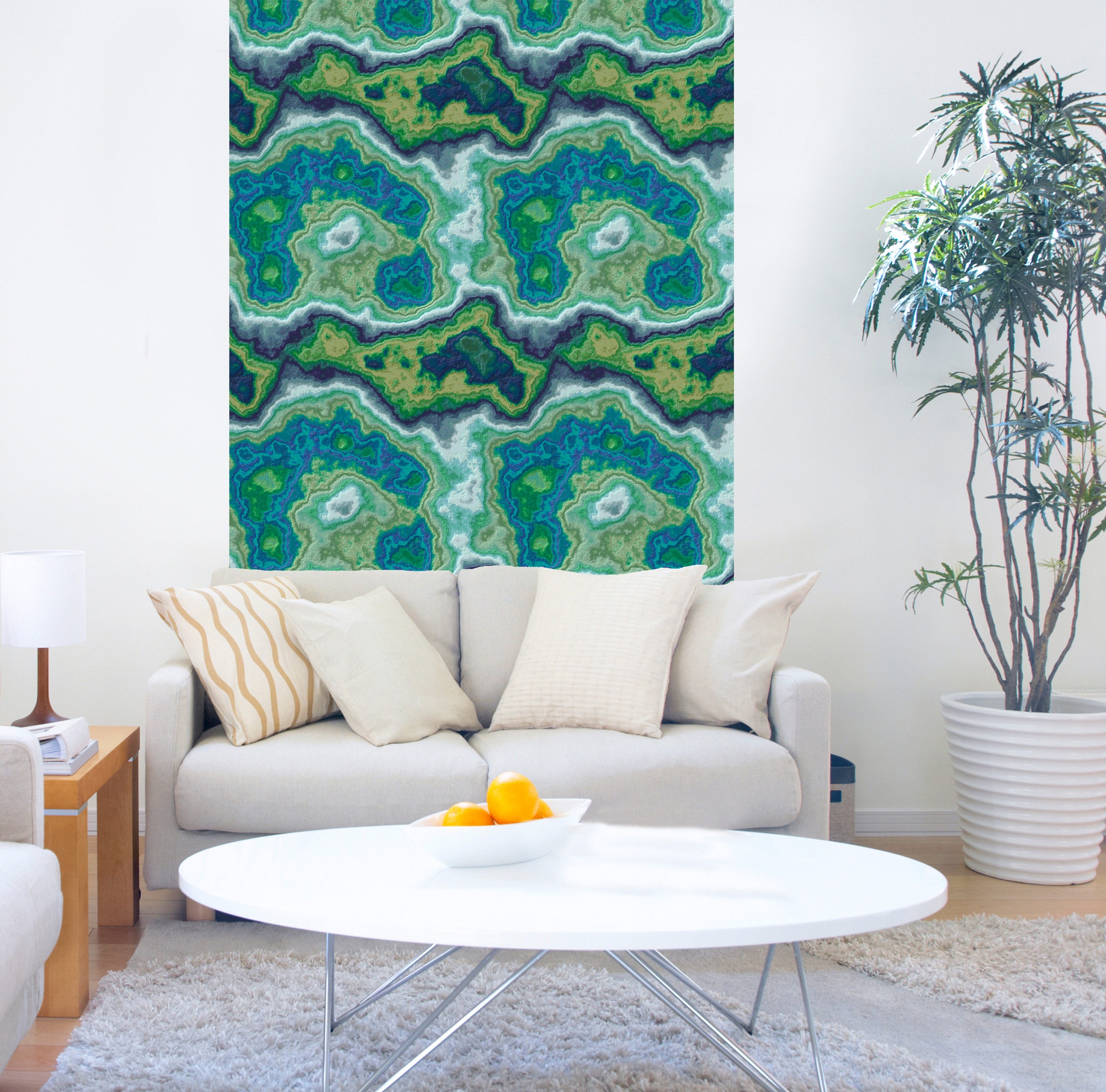 queence Vinyltapete »Aishoa« Abriebeffekte | Steinoptik | bedruckt | clean | minimalistisch | unifarben glatt 90x250cm, selbstklebend, kinderleichte Anbringung, , Sticker