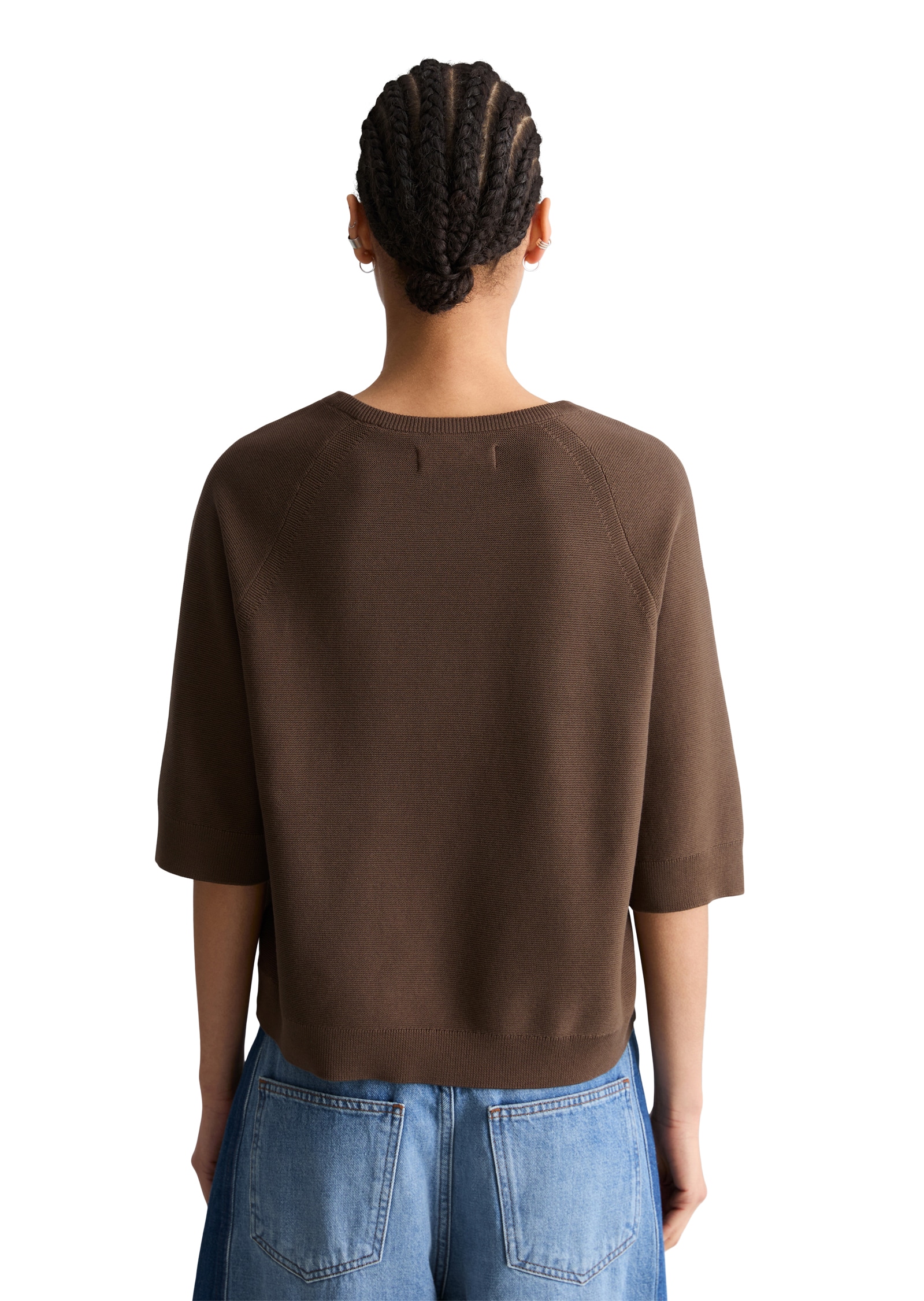 Marc O'Polo DENIM Rundhalspullover 3/4 Arm, locker geschnitten