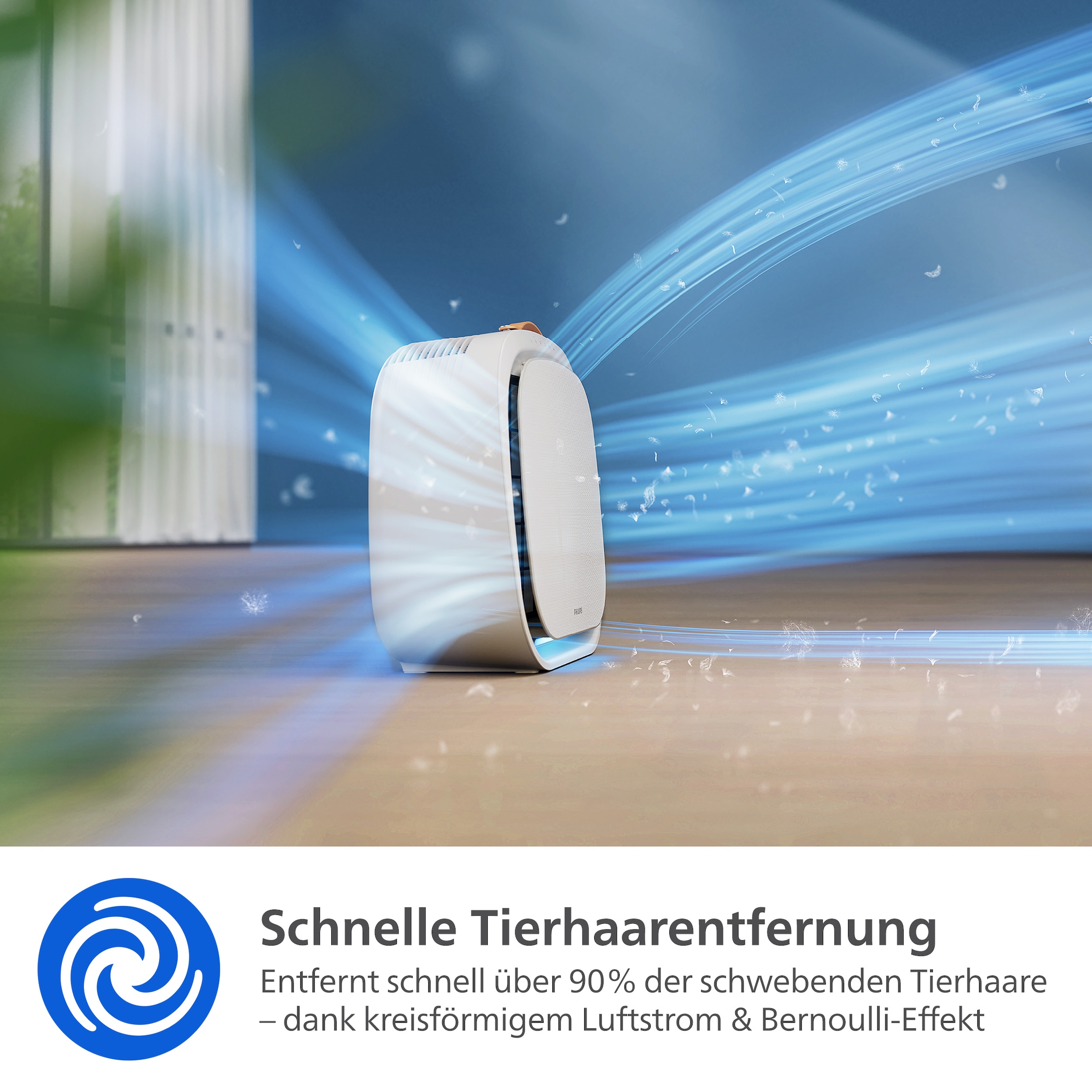 Philips Luftreiniger »AC3360/11 PureProctect Pet 3000 Series, Luftreinigungsrate 400 m³/h« für 104 qm Räume 4-Schichten-HEPA-Filtersystem, mit App Verbindung, tierfreundlich