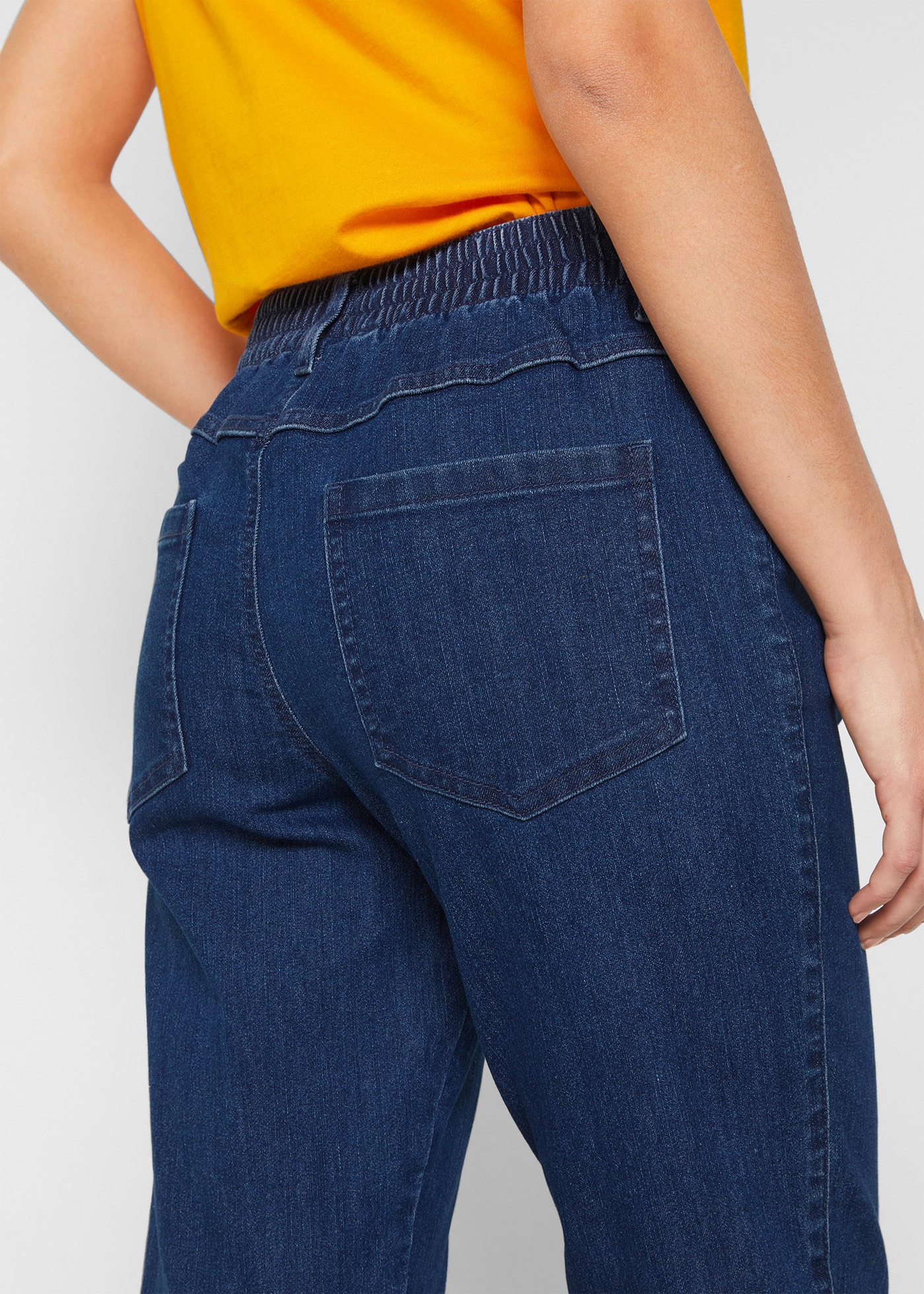 bonprix Straight-Jeans Packung, 2 gerades Bein, mit erhöhtem Gummibund, in Stretch-Qualität