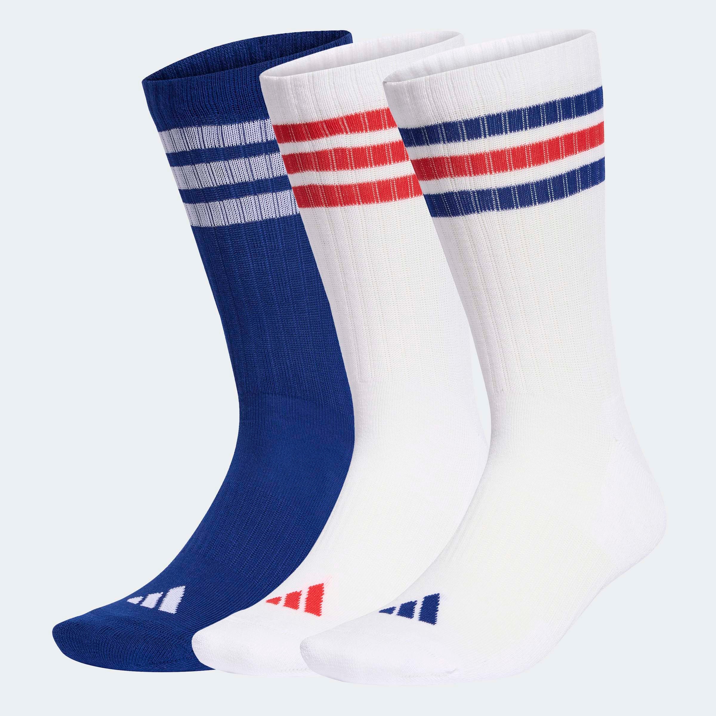 adidas Performance Funktionssocken "3-STREIFEN, KNÖCHELLANG, MIT POLSTERUNG, 3ER-PACK" 3 Paar tlg. für sportive Aktivitäten und Fitness, 3er-Pack, neutraler Schnitt