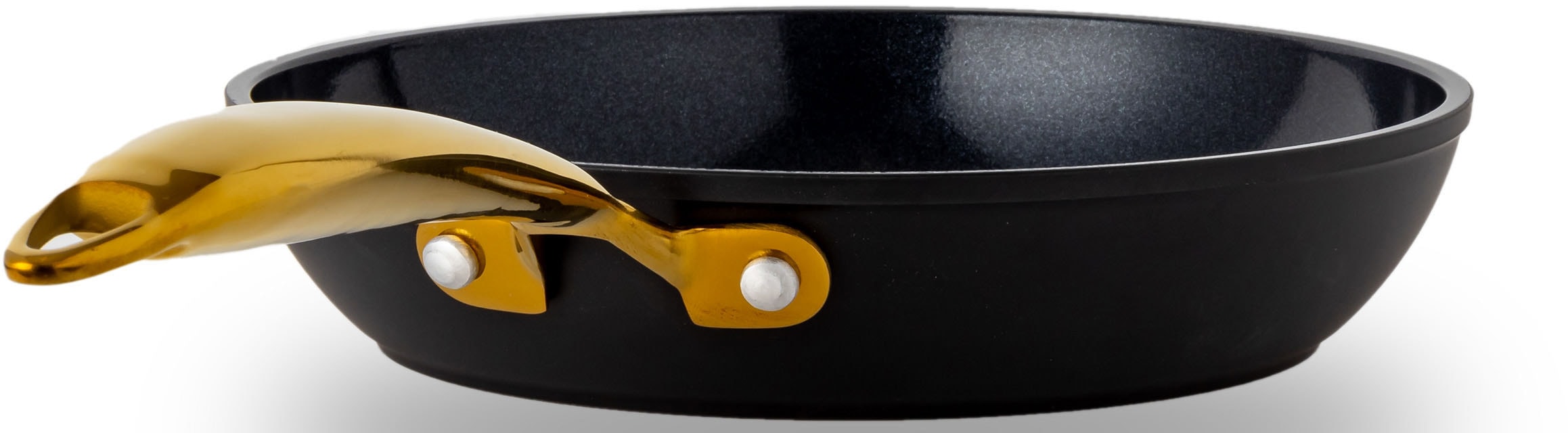 HENSSLERS Bratpfanne »HSN« Aluminium 1 Stk. tlg. BLACK CERAMIC Antihaftbeschichtung, goldener Edelstahlgriff, Induktion