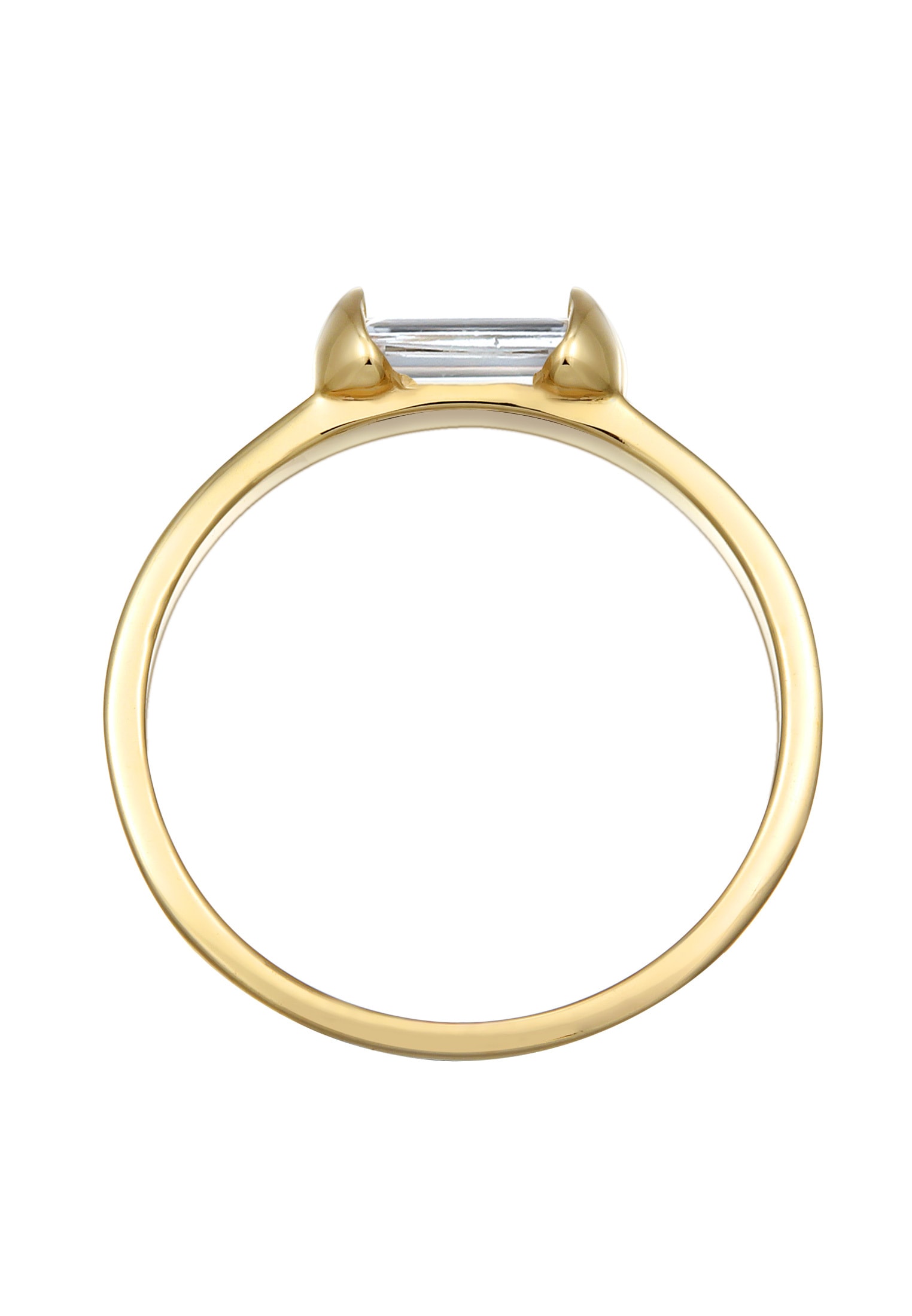 HAZE & GLORY Silberring »Ring Verlobungsring - Elope 375 Gelbgold«