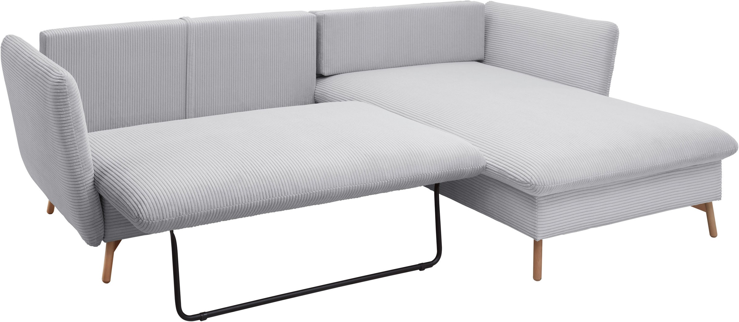 andas Ecksofa »MERLE, 258 cm, L-Form, traumhafter Cord,«, mit Bettfunktion und Bettkasten, Liegefläche 224 x 139