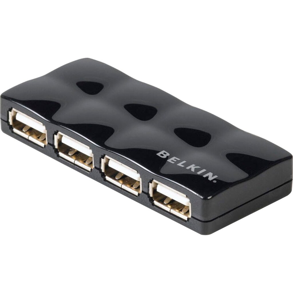 Belkin USB-Adapter »USB 2.0 Quilted Hub, 4 Ports, EU Power Supply«