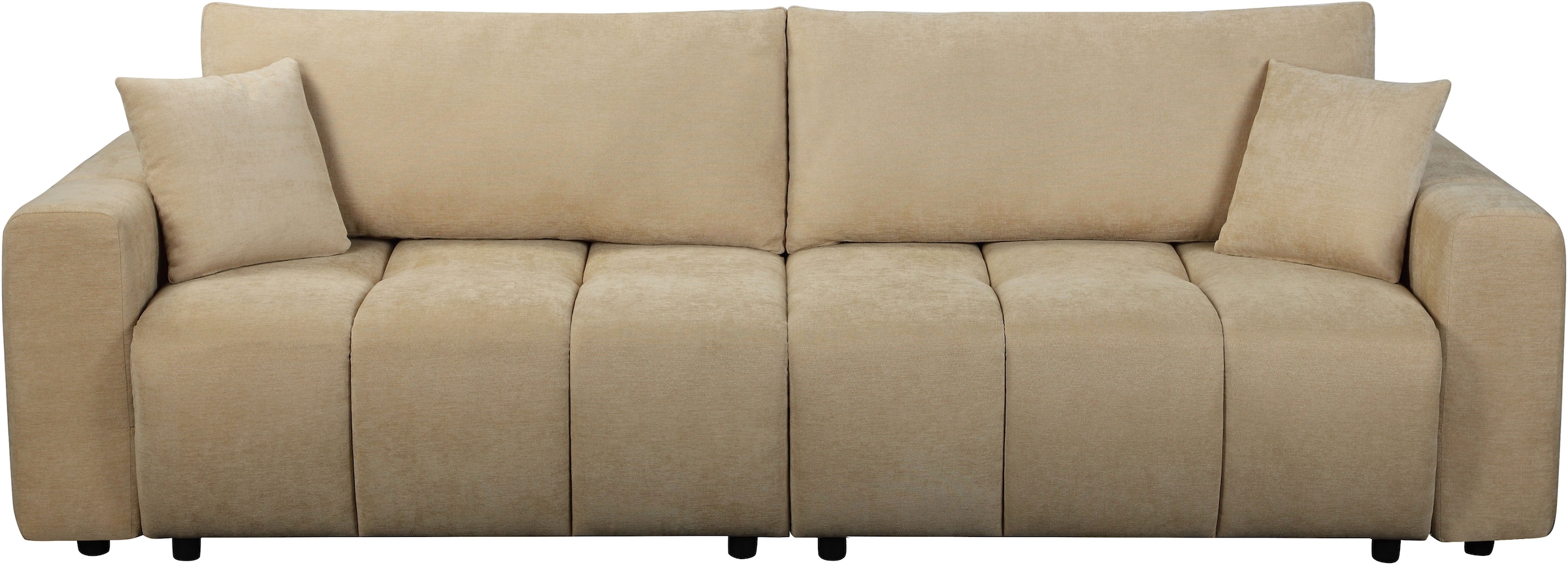 OTTO home Schlafsofa »YLVAA 3-Sitzer, 239cm/Schlafsofa (132/198)-OTTO. Verlässliche Qualität« Tonnentaschen-Federkern, Bettkasten, Feinstruktur weich