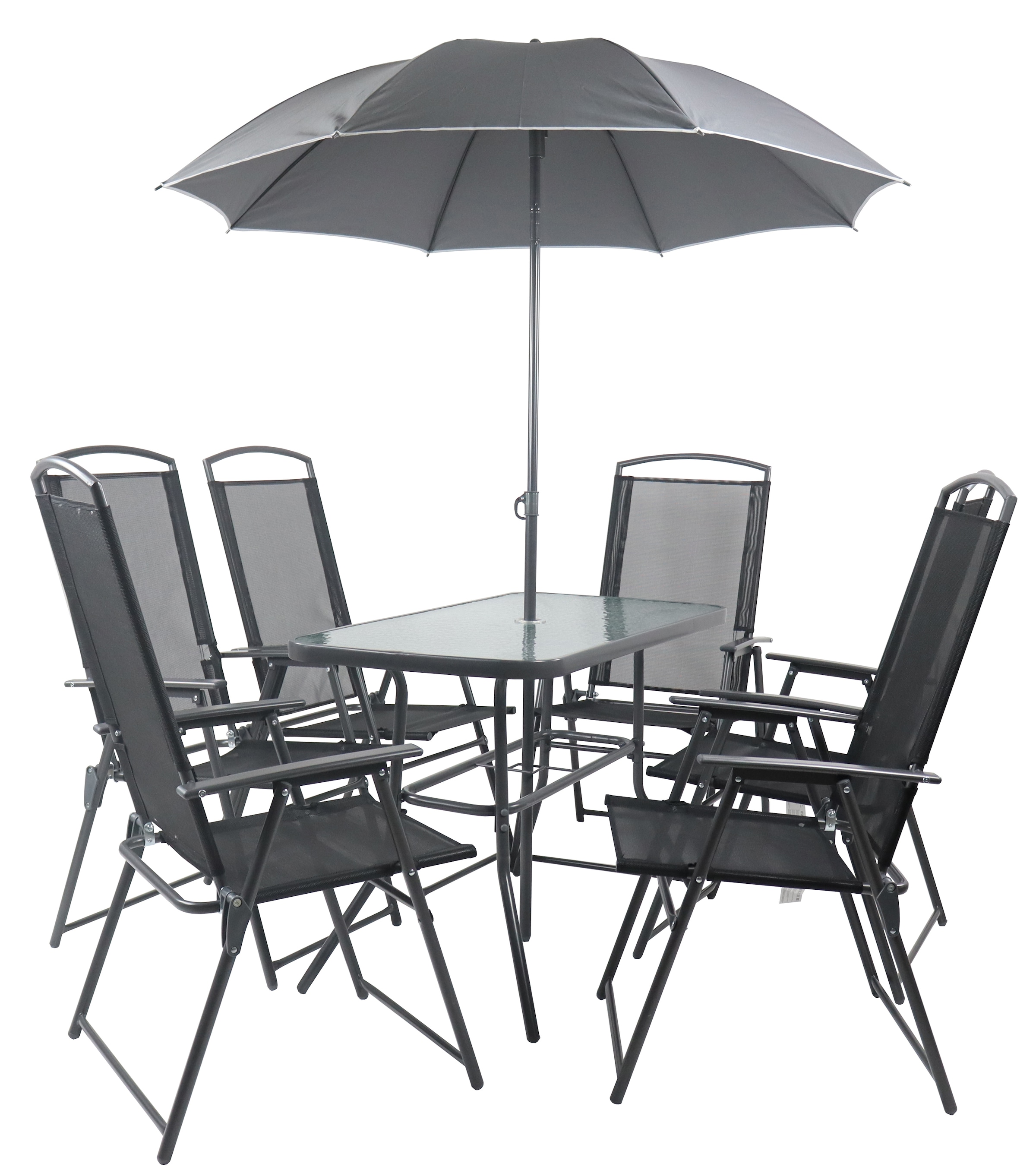 VCM Garten-Essgruppe »7-tlg Sitzgruppe Gartenmöbel Tisch Stühle Set 110« 7 tlg.