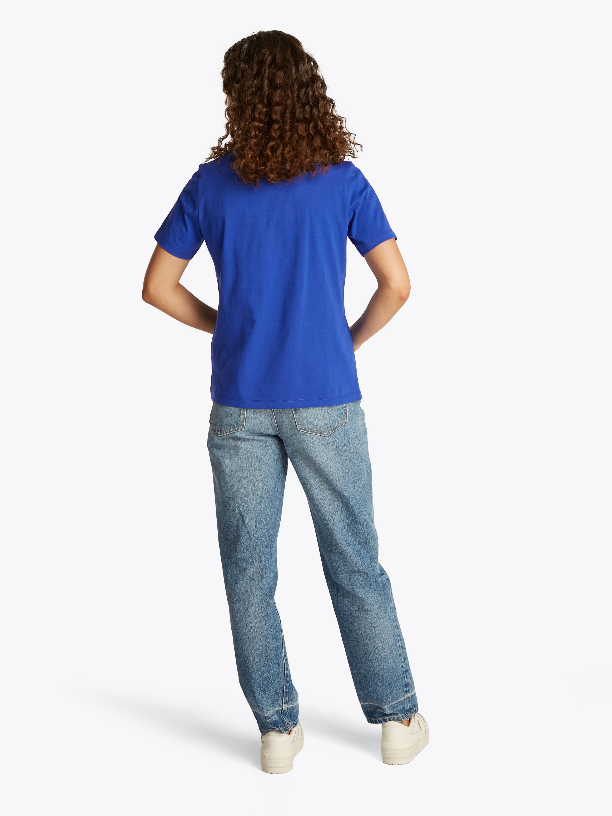 Tommy Hilfiger T-Shirt »REG CONTRAST FLAG SS TEE«, mit Logostickerei