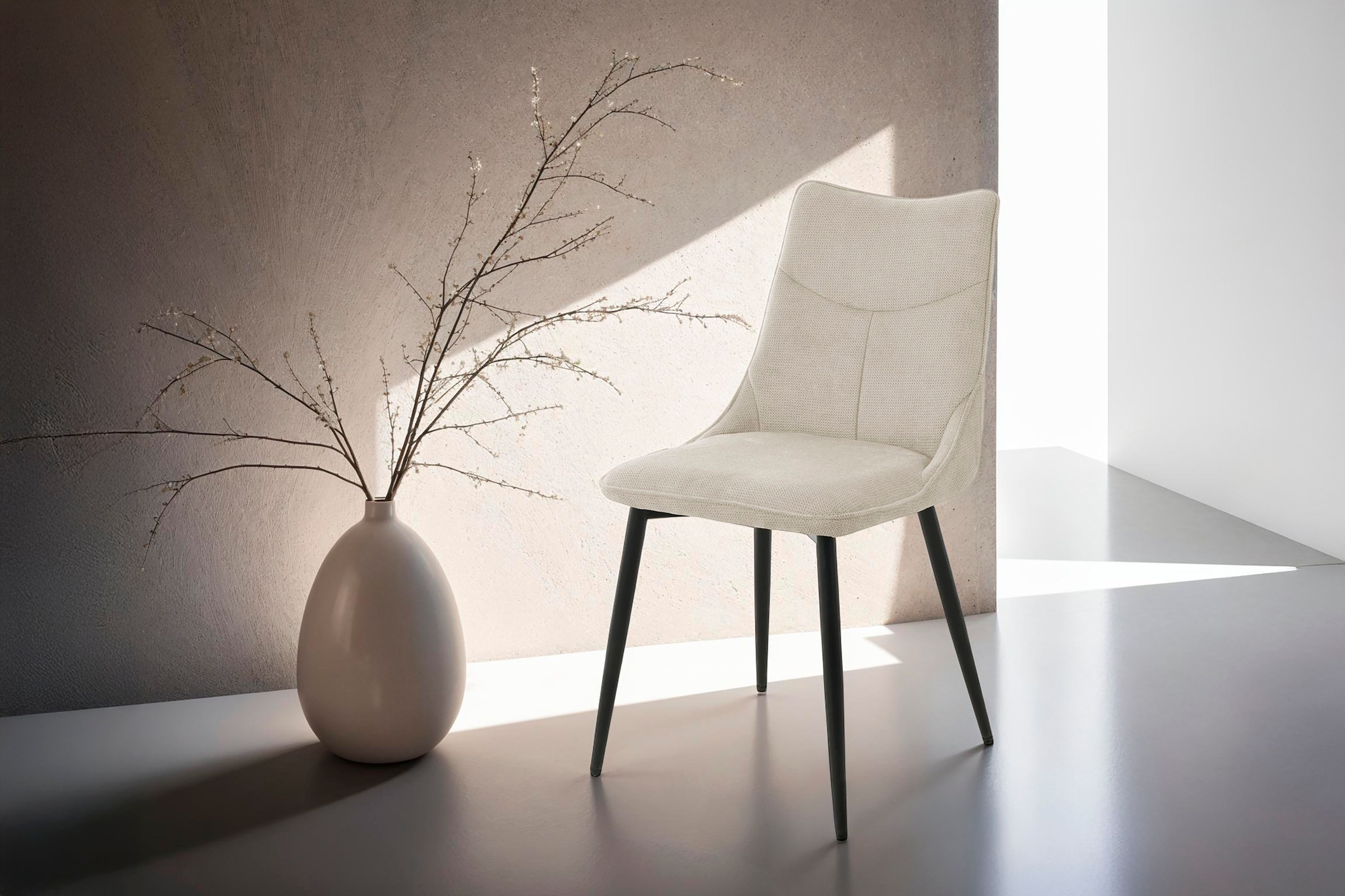 byLIVING Stuhl CARLO, Breite 59 cm, taupe