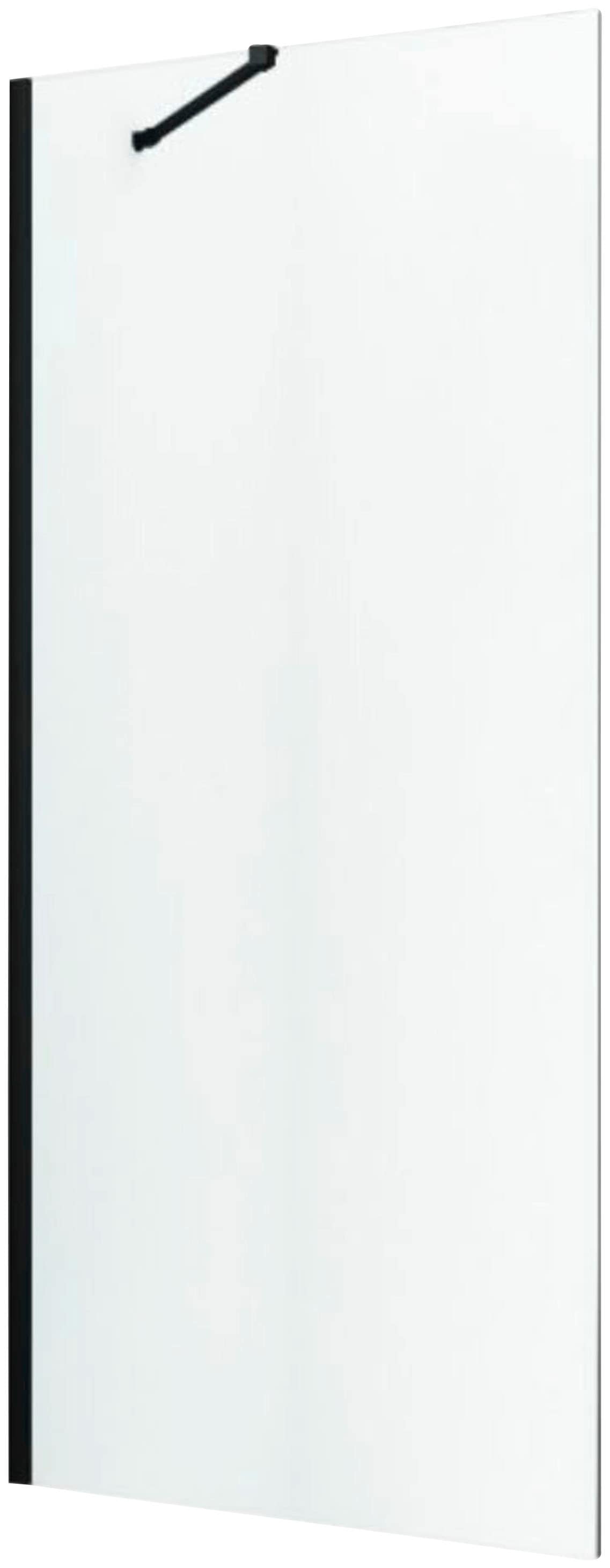 Duschwand »Elite Black«, BxH: 79,5 x 195 cm, Fixglas mit Alu-Profil in Schwarz Matt
