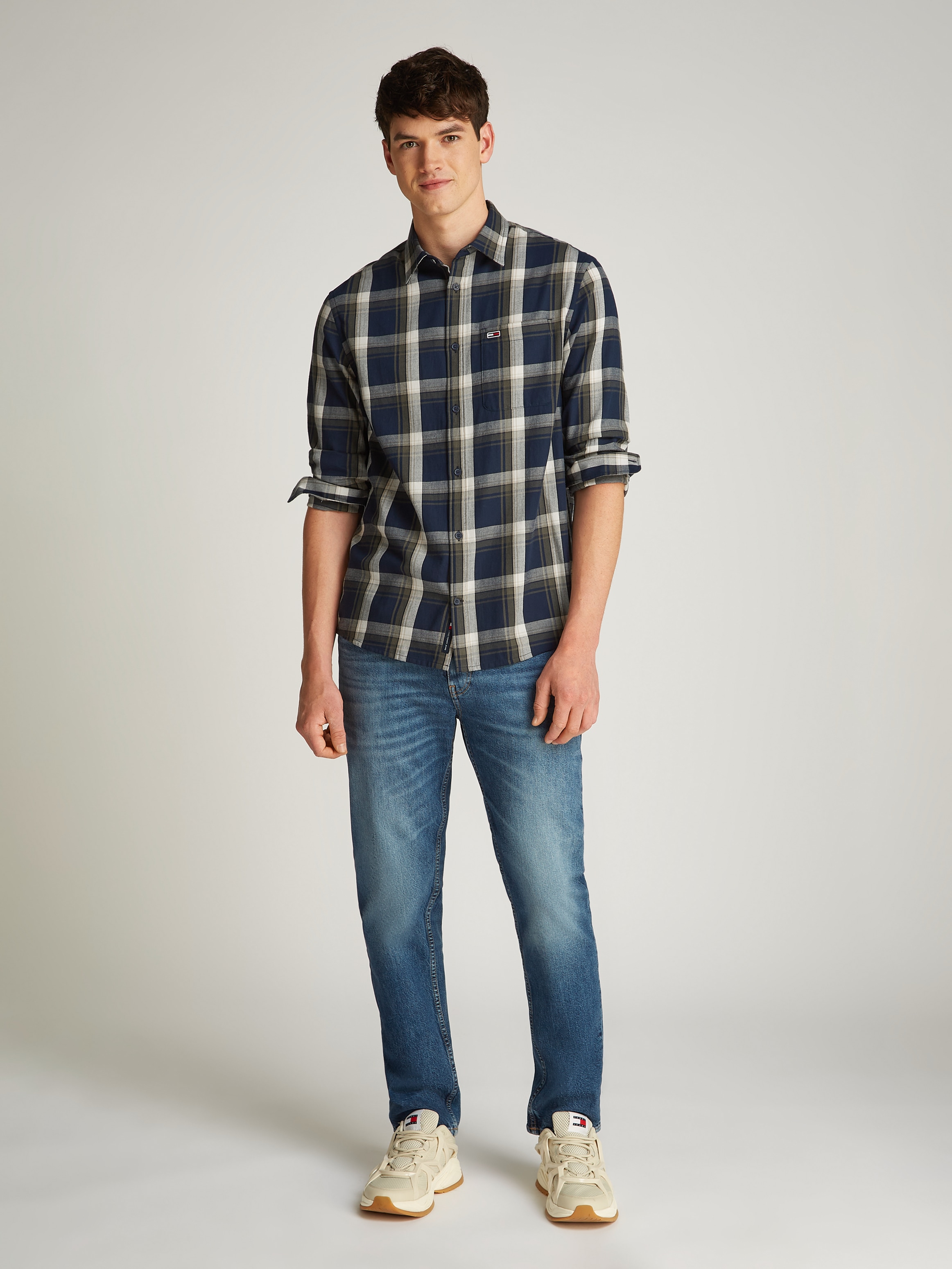 Tommy Jeans Karohemd »TJM REG CHECK FLANNEL SHIRT EXT«, mit Karomuster