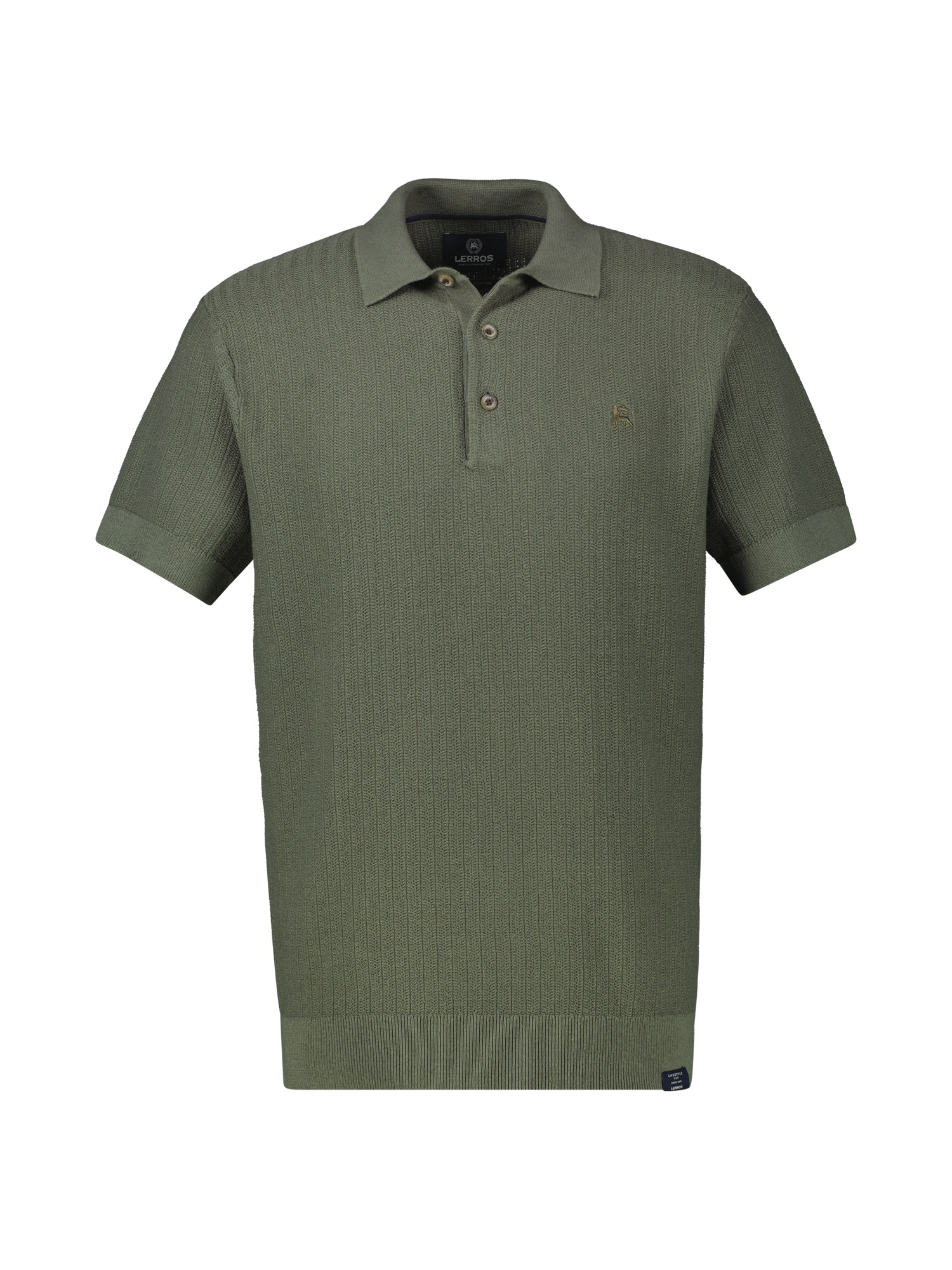 LERROS Poloshirt »LERROS Strick-Polo mit klassisch geknöpftem Kragen«
