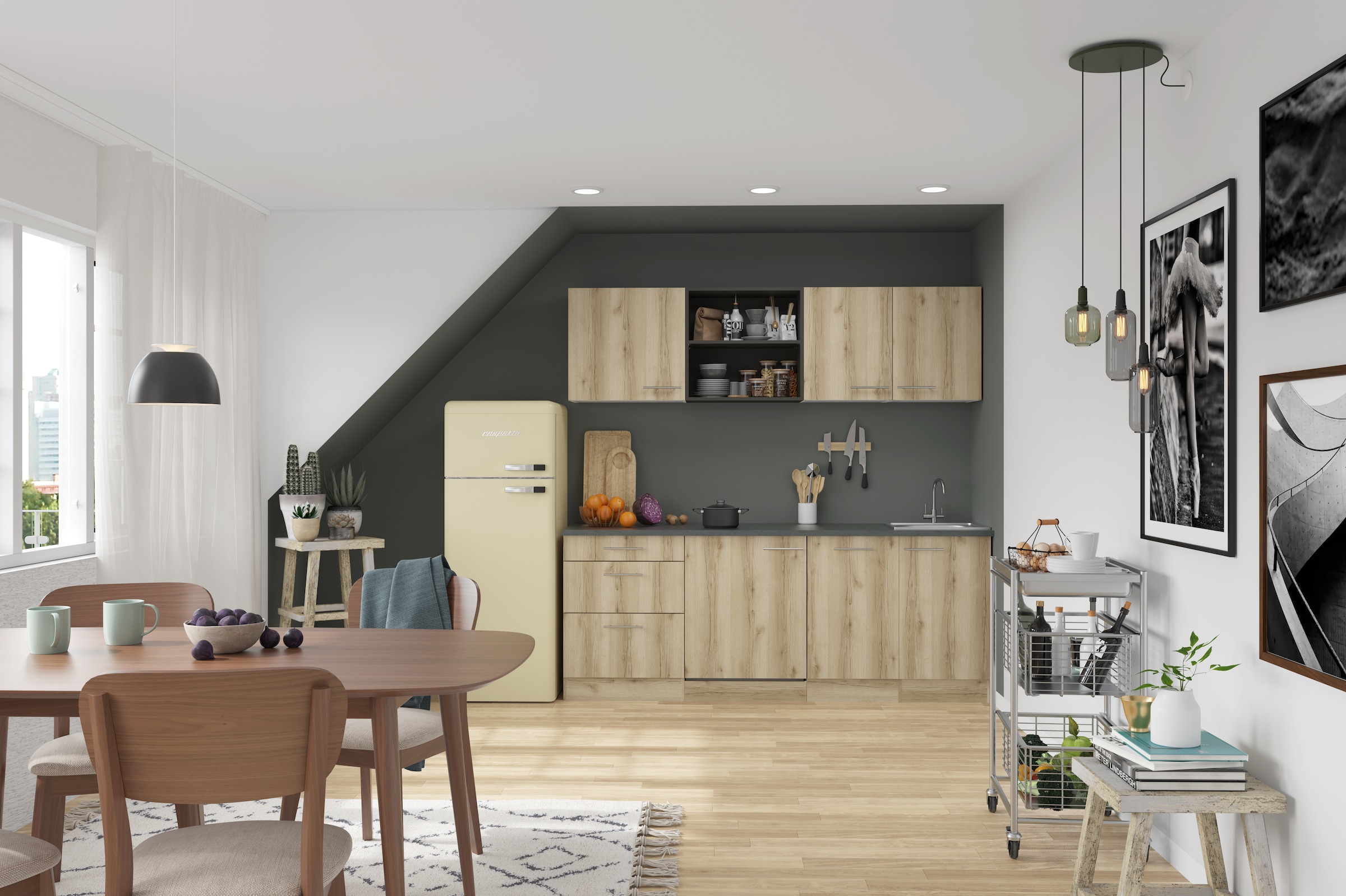 OPTIFIT Küche »Bella«, Breite 210 cm, wahlweise mit E-Geräten