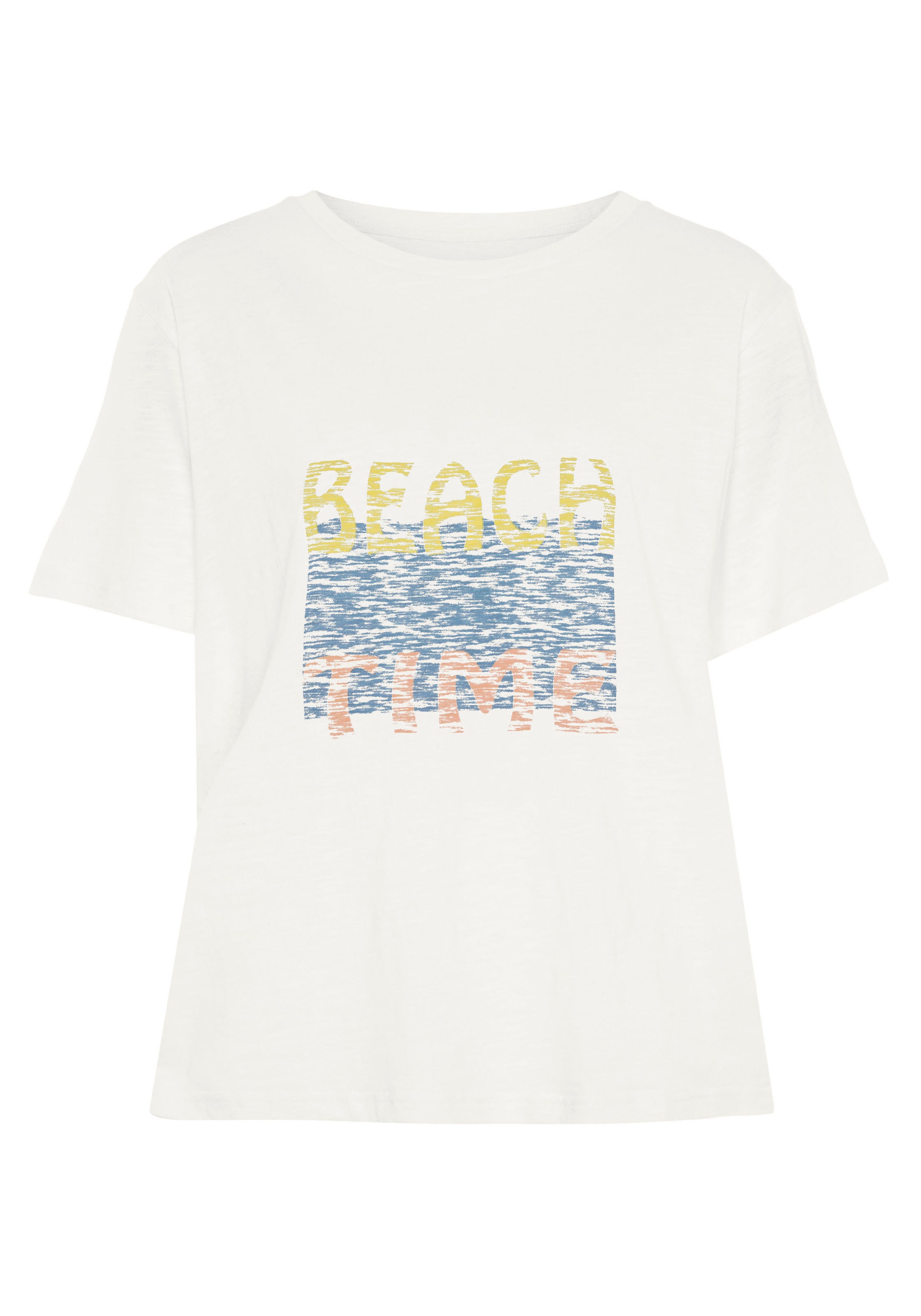 Beachtime T-Shirt, (Packung, 2 tlg.), mit zwei verschiedenen Drucken bei ♕