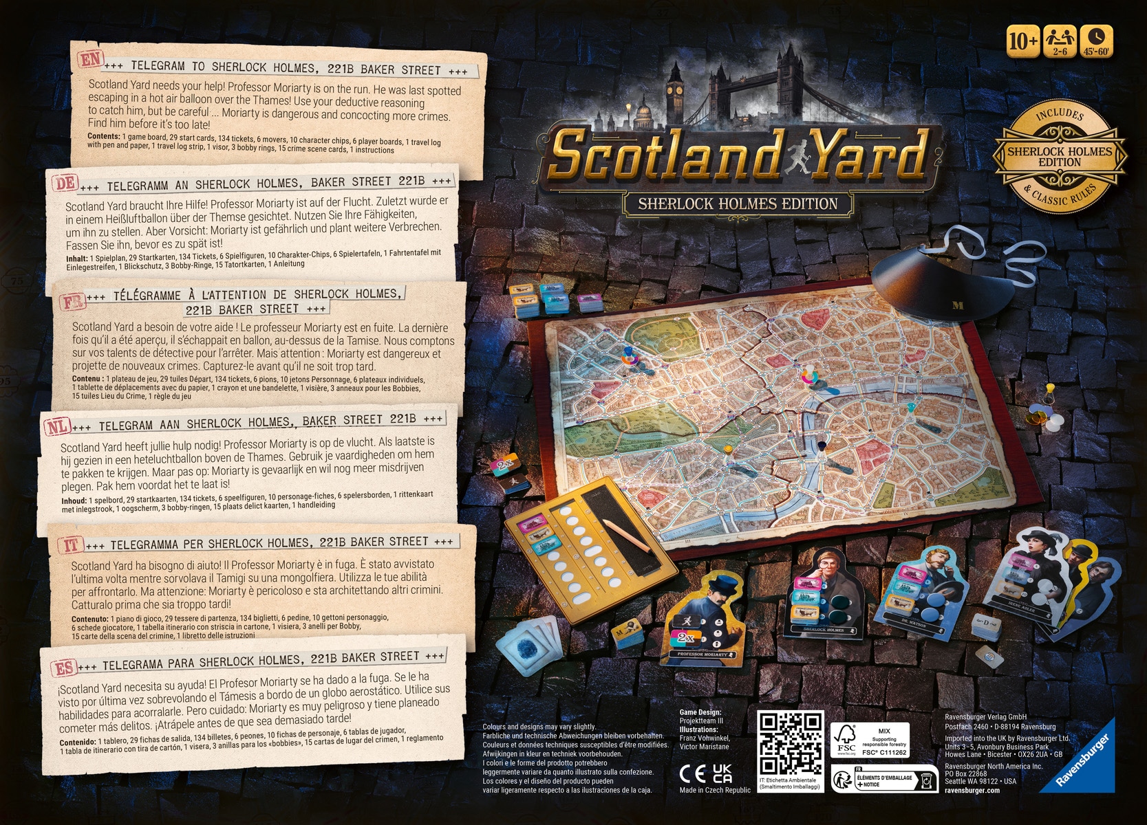 Ravensburger Spiel »Scotland Yard - als Sherlock Holmes Variante«, Made in Europe