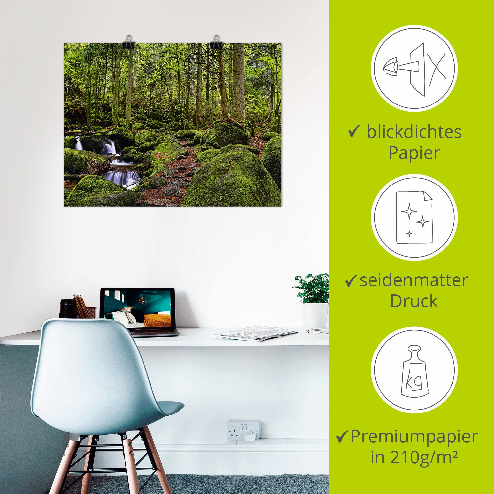 Artland Wandbild »Zauberwald«, Wald, (1 St.), als Leinwandbild, Poster in verschied. Größen
