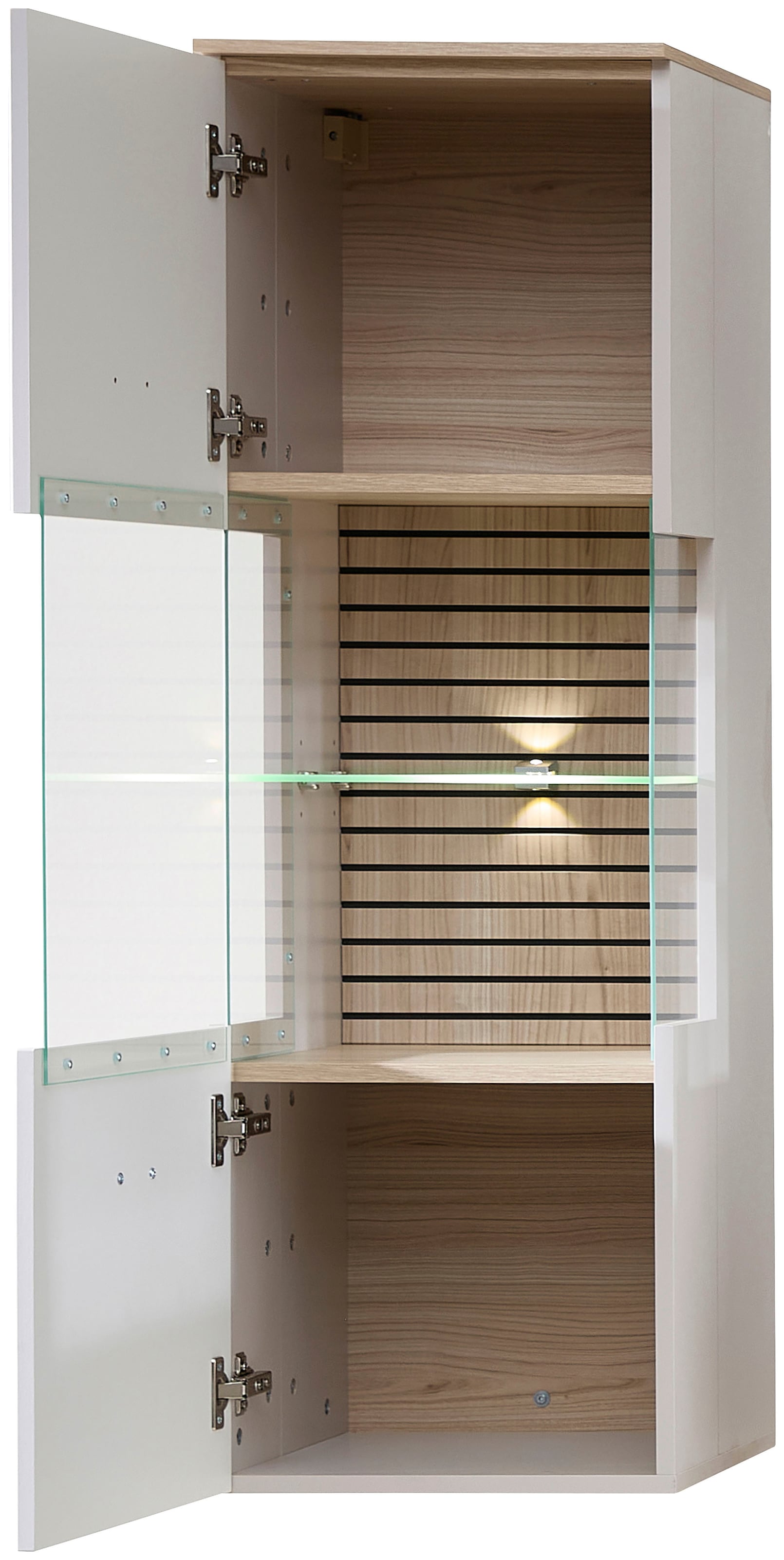 Innostyle Hängevitrine »INA Hängevitrine, 40 x 124 x 36 cm (B/H/T)« 1 Stk. tlg. L/R verwendbar, inkl. Beleuchtung, Softclose