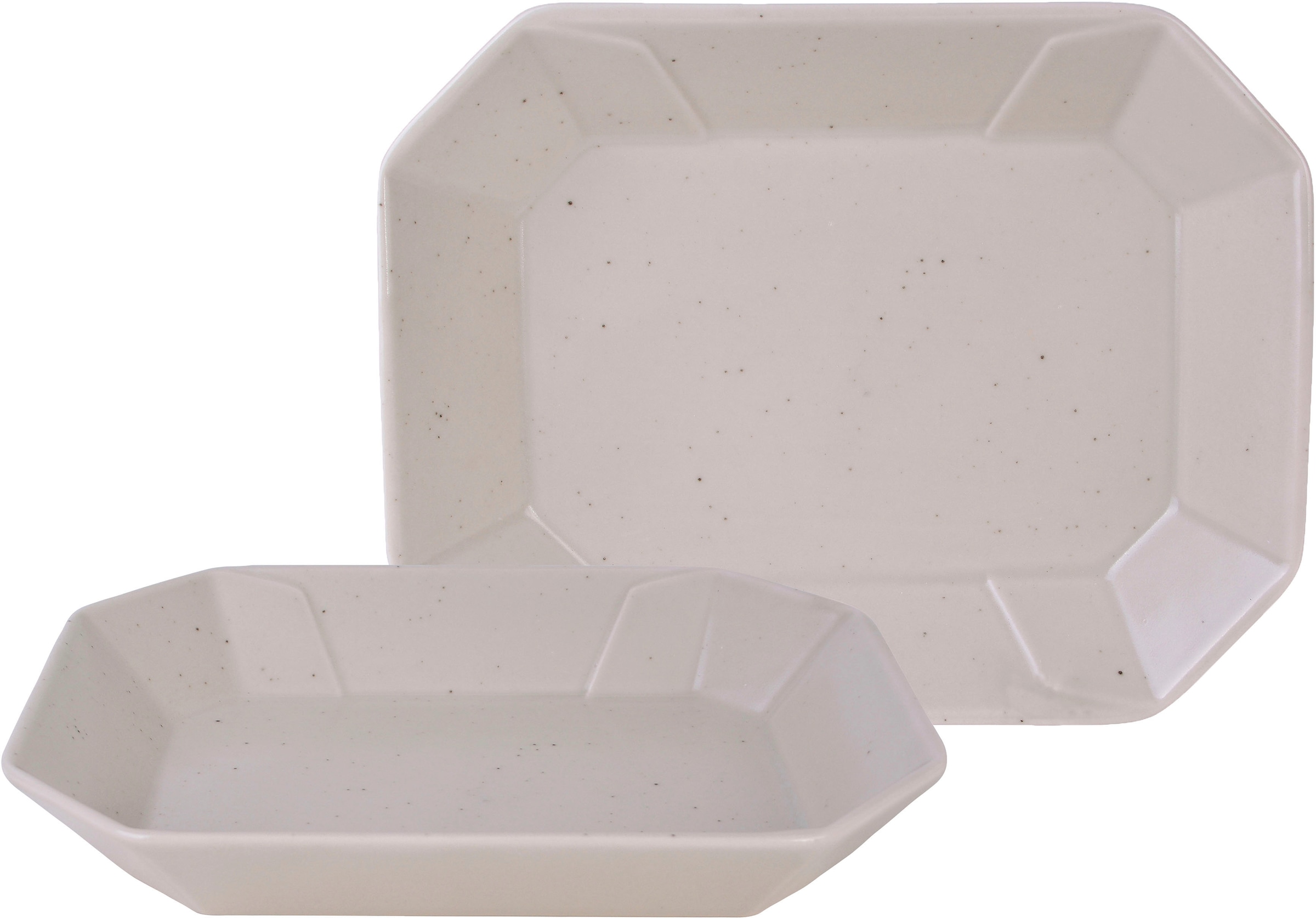 CreaTable Servierschale »Box«, 2 tlg., aus Steinzeug, Snackschale, Topaktueller „Streat Food“ Trend