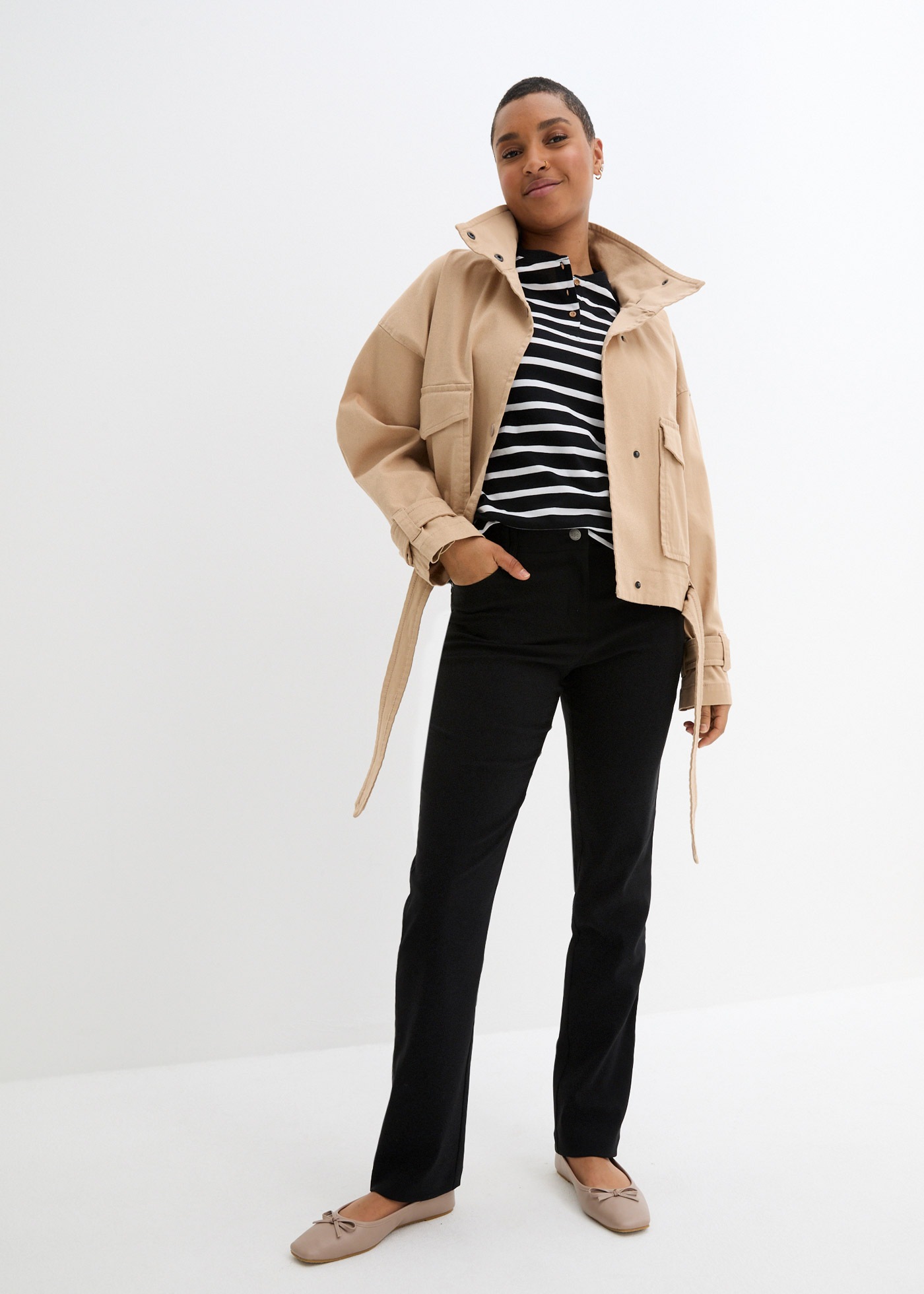 bonprix Stretch-Hose »Bengalin-Stretch-Hose mit Bequembund, Straight«  Bengalin-Stretch-Hose mit Bequembund, Straight