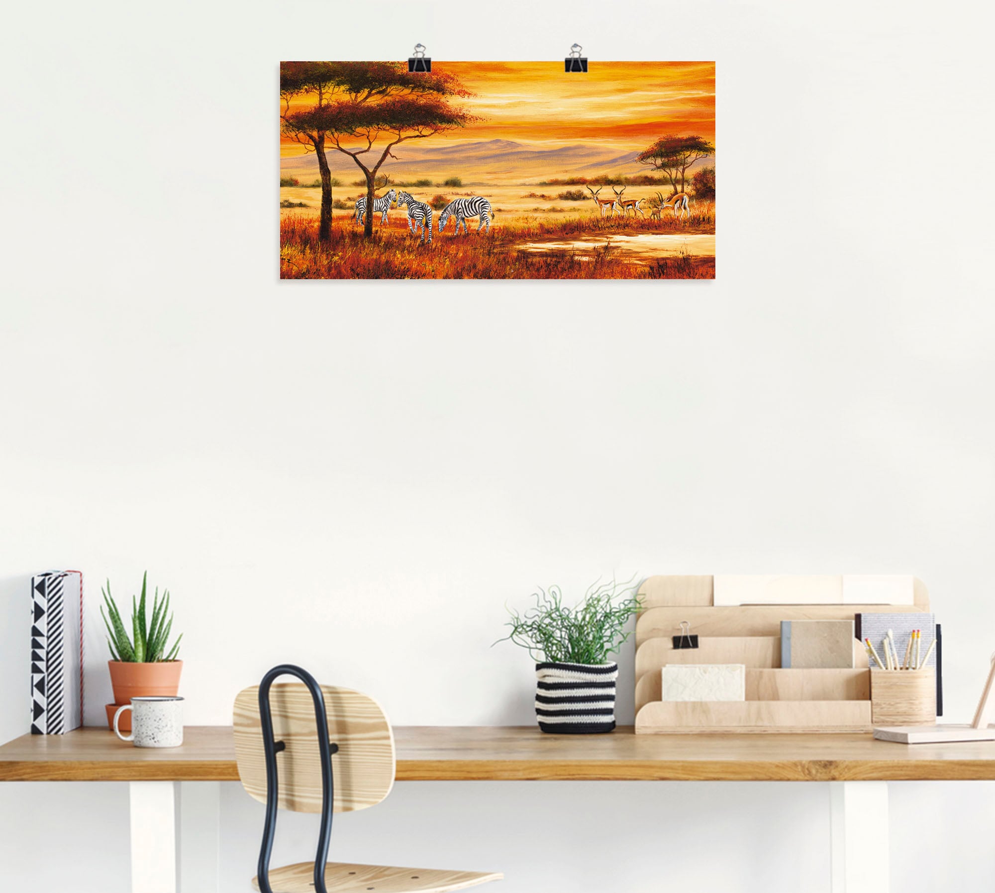 Artland Wandbild »Afrikanische Landschaft I«, Afrika, (1 St.), als Leinwandbild, Poster, Wandaufkleber in verschied. Größen