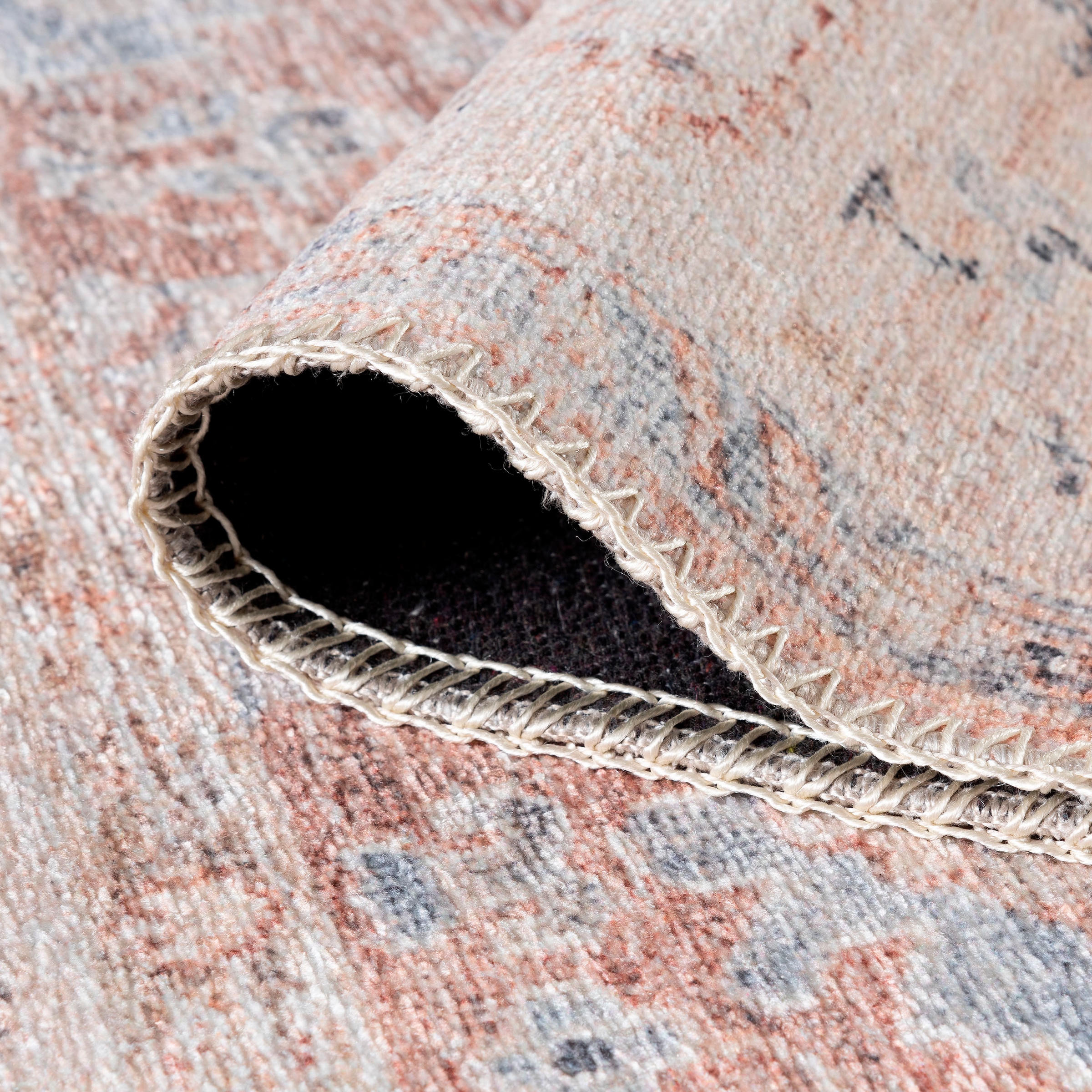 Sehrazat Teppich »Vintage 3520«, rechteckig, 4 mm Höhe, Kurzflor, waschbar, Chenille mit Baumwolle, Wohnzimmer