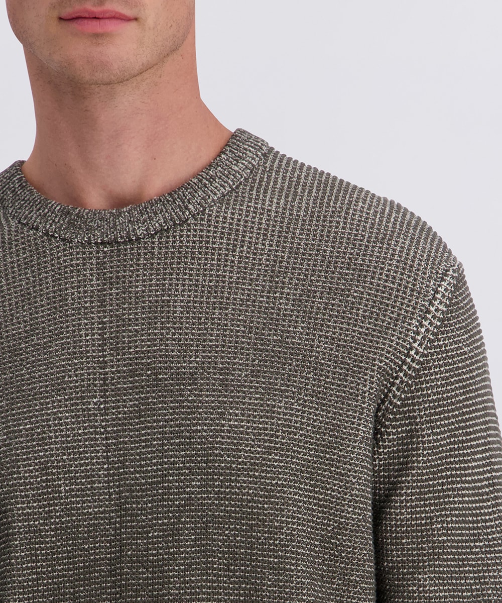 Pierre Cardin Rundhalspullover »Strick RH« Waffelmuster